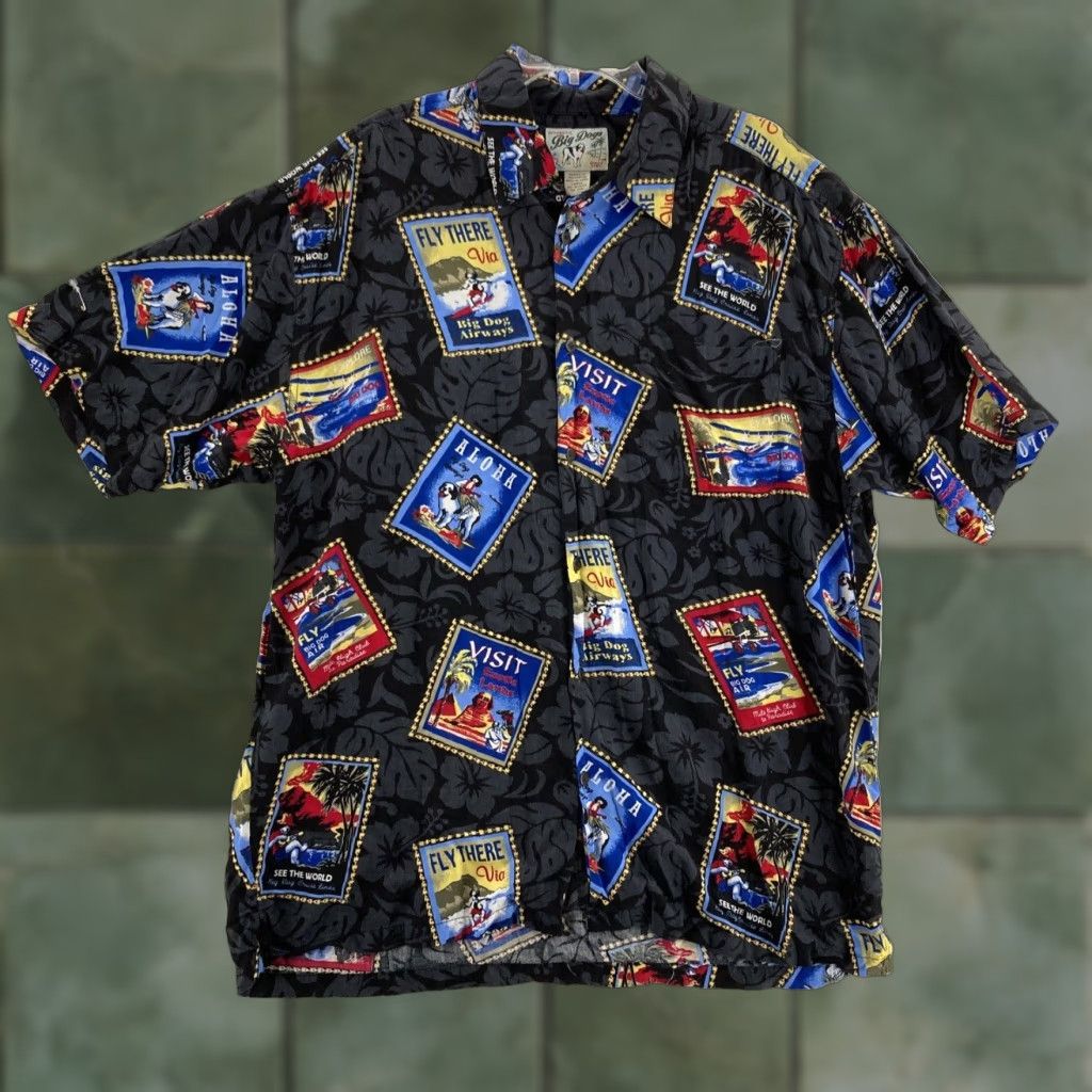 Stampd Big Dogs Mens Hawaiian Shirt Large L Stamp Patterns Size US L / EU 52-54 / 3 - 1 Thumbnail