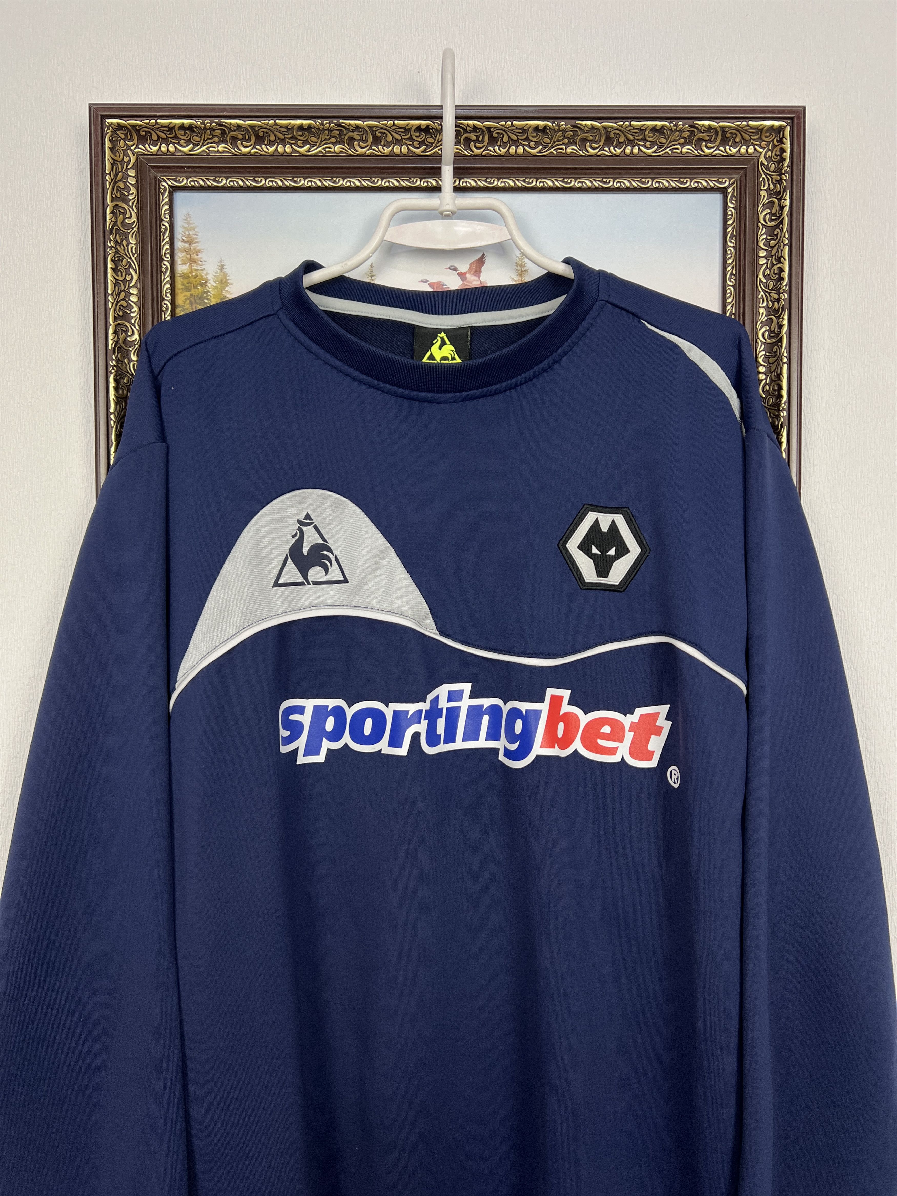 Le Coq Sportif Vintage Wolverhampton Wanderers Wolves Football Sweatshirt Size US L / EU 52-54 / 3 - 2 Thumbnail
