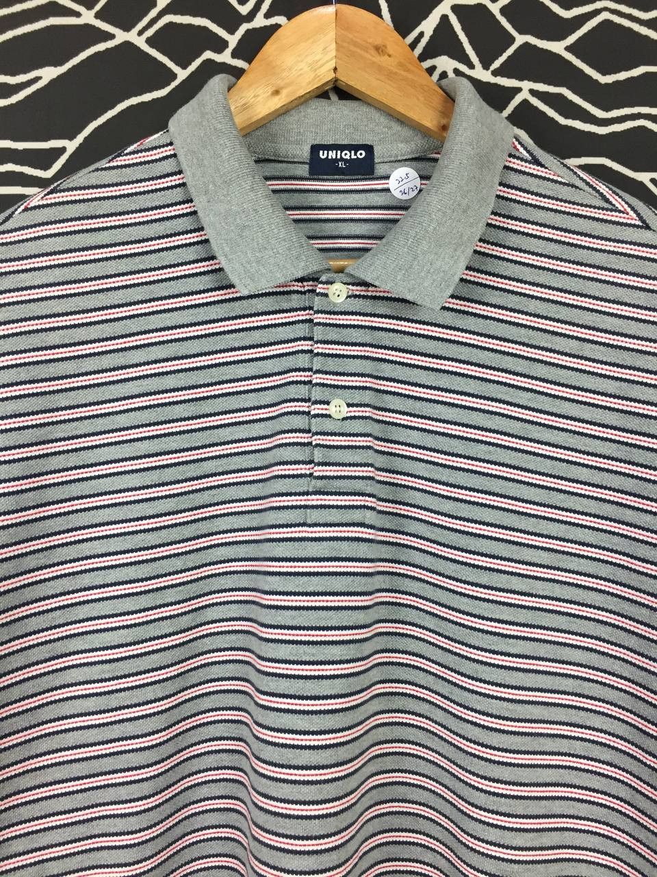 Japanese Brand × Uniqlo Vtg Uniqlo Casual Essential Striped Polo Tee Size US XL / EU 56 / 4 - 3 Thumbnail