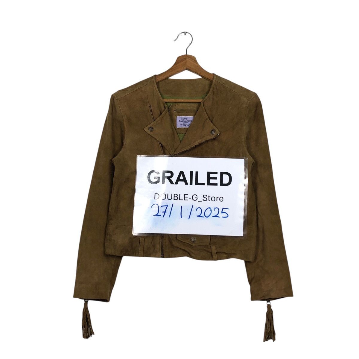 Japanese Brand 📌Vtg Leather Jacket Biker Coen Double Collar Issey Miyake Size US M / EU 48-50 / 2 - 1 Thumbnail