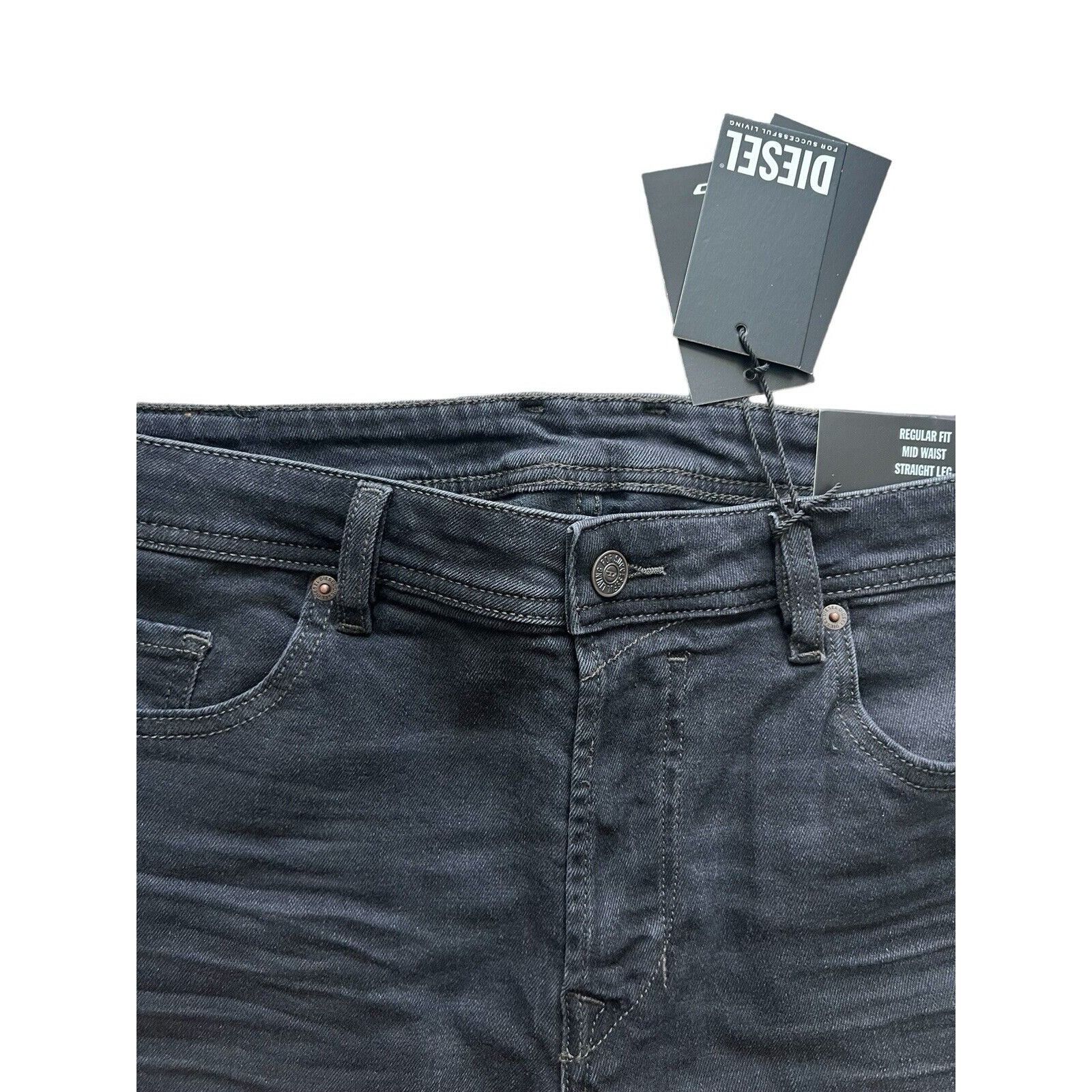 Diesel Diesel Mens Safado Straight Fit Jeans RM064 Black Size 36/32 Size US 36 / EU 52 - 6 Thumbnail