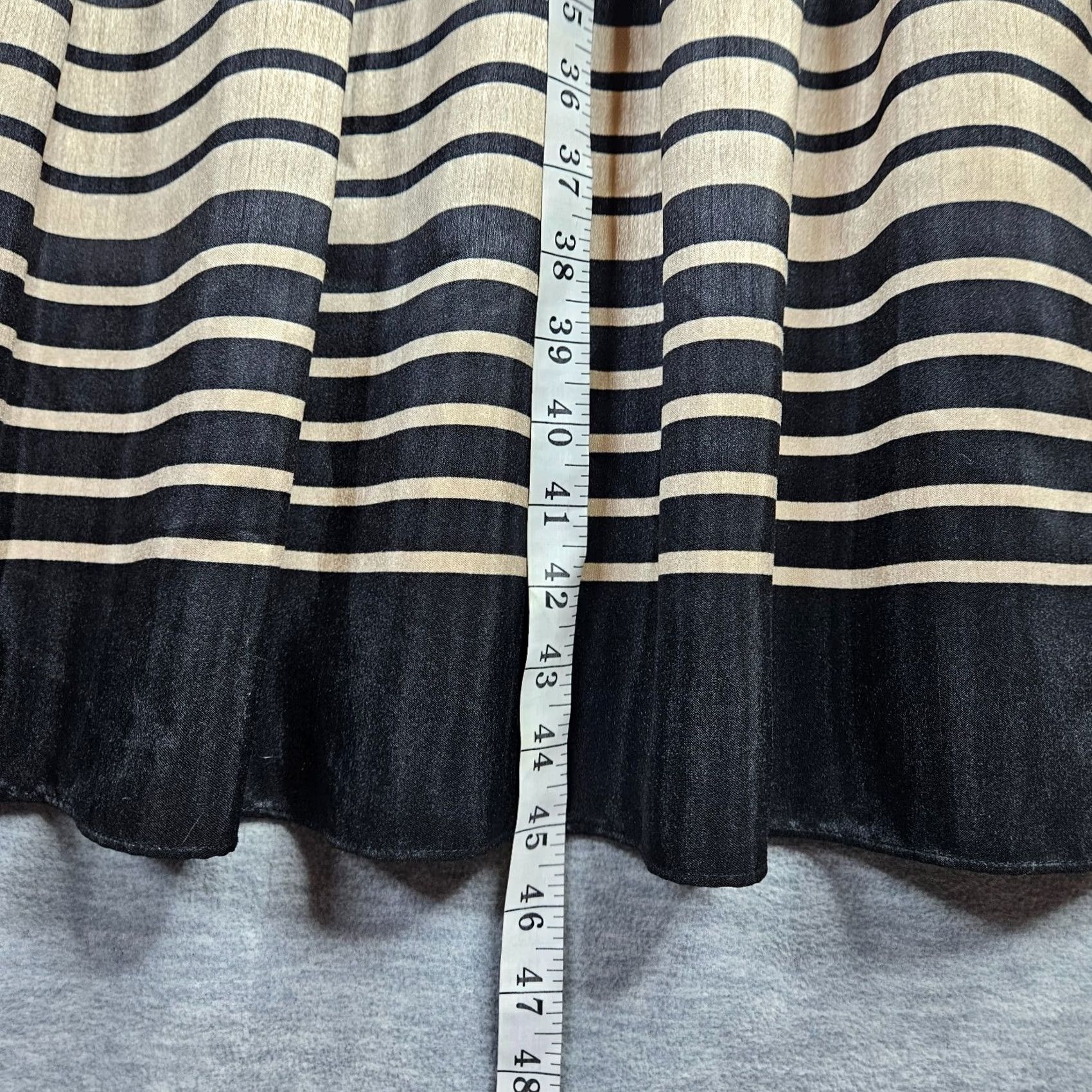 Vintage Jessica Howard Women's Dress Polka Dot Black Striped A-Line Knee Length Sleeveless 16 NEW Size XXL / US 16-18 / IT 52-54 - 7 Thumbnail