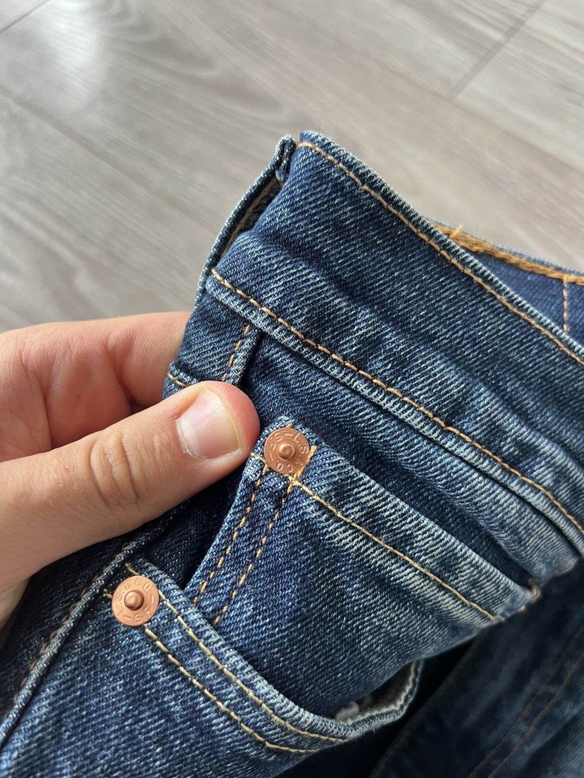 Levi's Levis Rare Blue Denim 511 Red R Tab Jeans Short Size US 38 / EU 54 - 9 Thumbnail