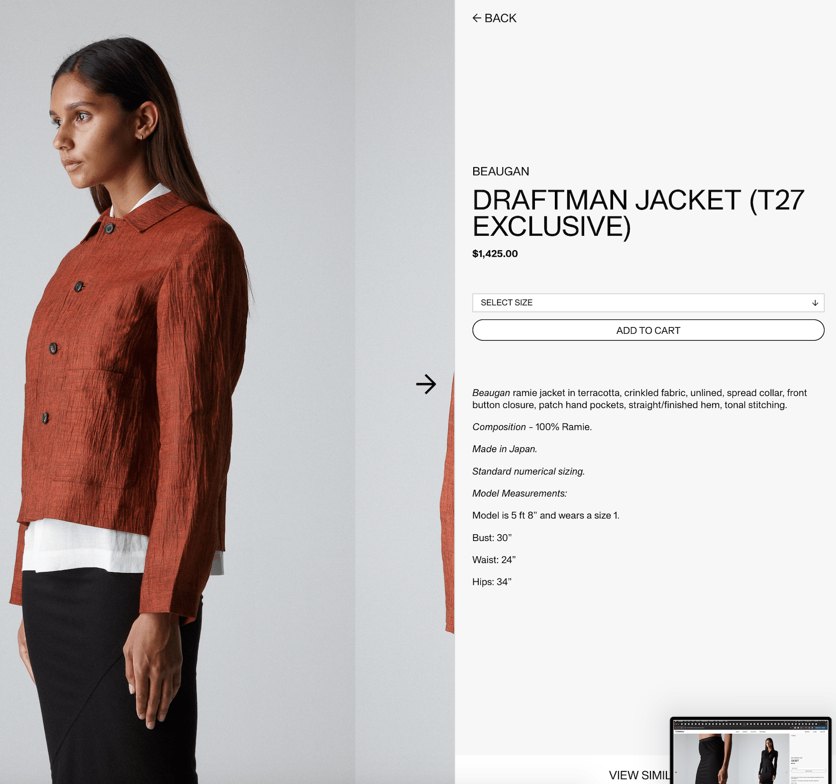 Beaugan $1425 NWT BEAUGAN DRAFTMAN JACKET Size S / US 4 / IT 40 - 5 Thumbnail