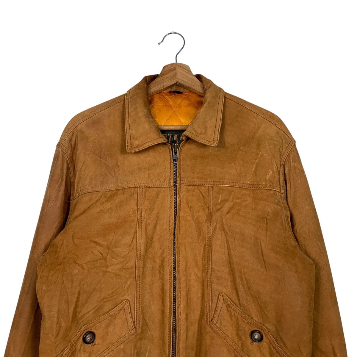 Vintage 70’s GHEZZI by ARCA Quilted Lined Leather Jacket #2363-C106 Size US M / EU 48-50 / 2 - 2 Thumbnail