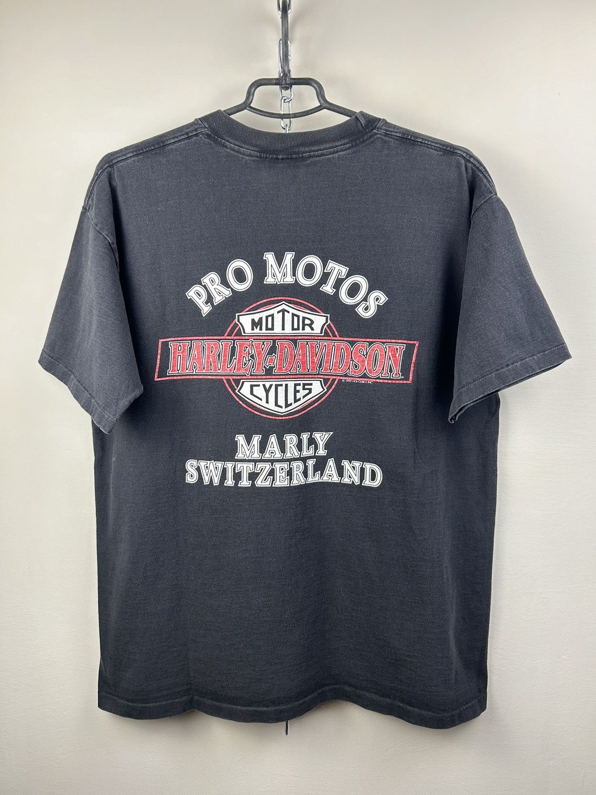 Harley Davidson Vintage 90s Holoubke Harley Davidson Shirt 1992 Black Size US L / EU 52-54 / 3 - 13 Thumbnail