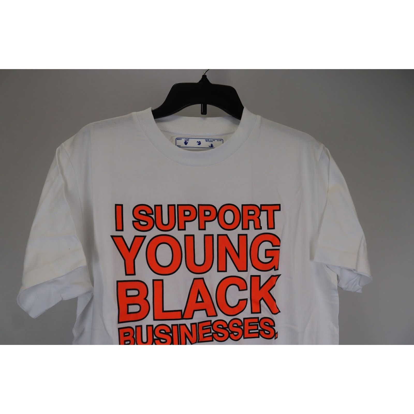 Off-White o1rshd1 "I Support Young Black Business." Tee T-Shirt White Size US S / EU 44-46 / 1 - 3 Thumbnail