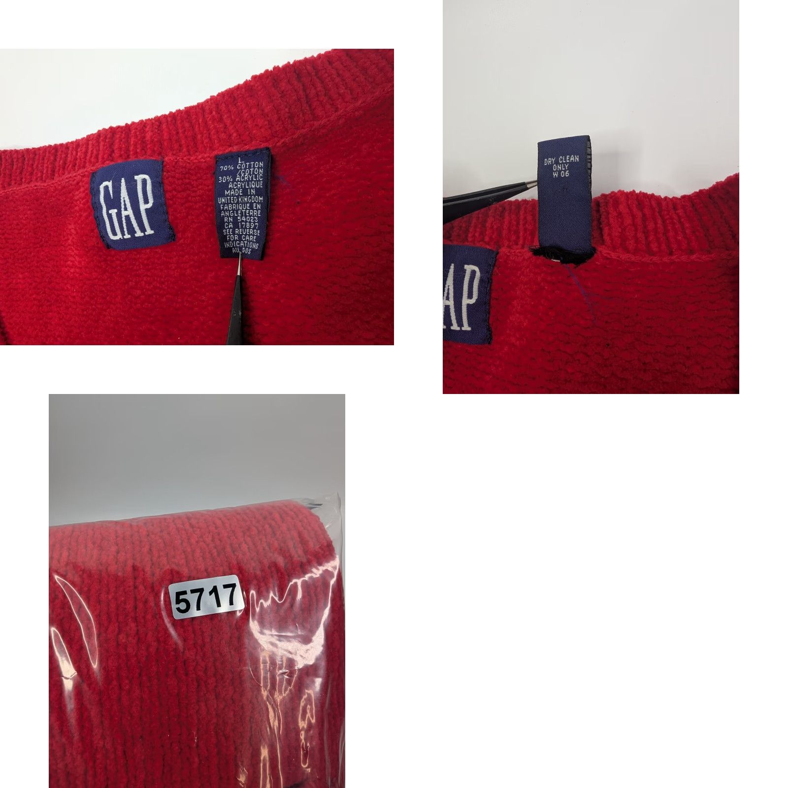 Gap VINTAGE Gap V-Neck Sweater Mens Large Red Heavy Long Sleeve United Kingdom Men's Pullover Knitted Knit Classic Outdoor Capable? Size US L / EU 52-54 / 3 - 8 Thumbnail