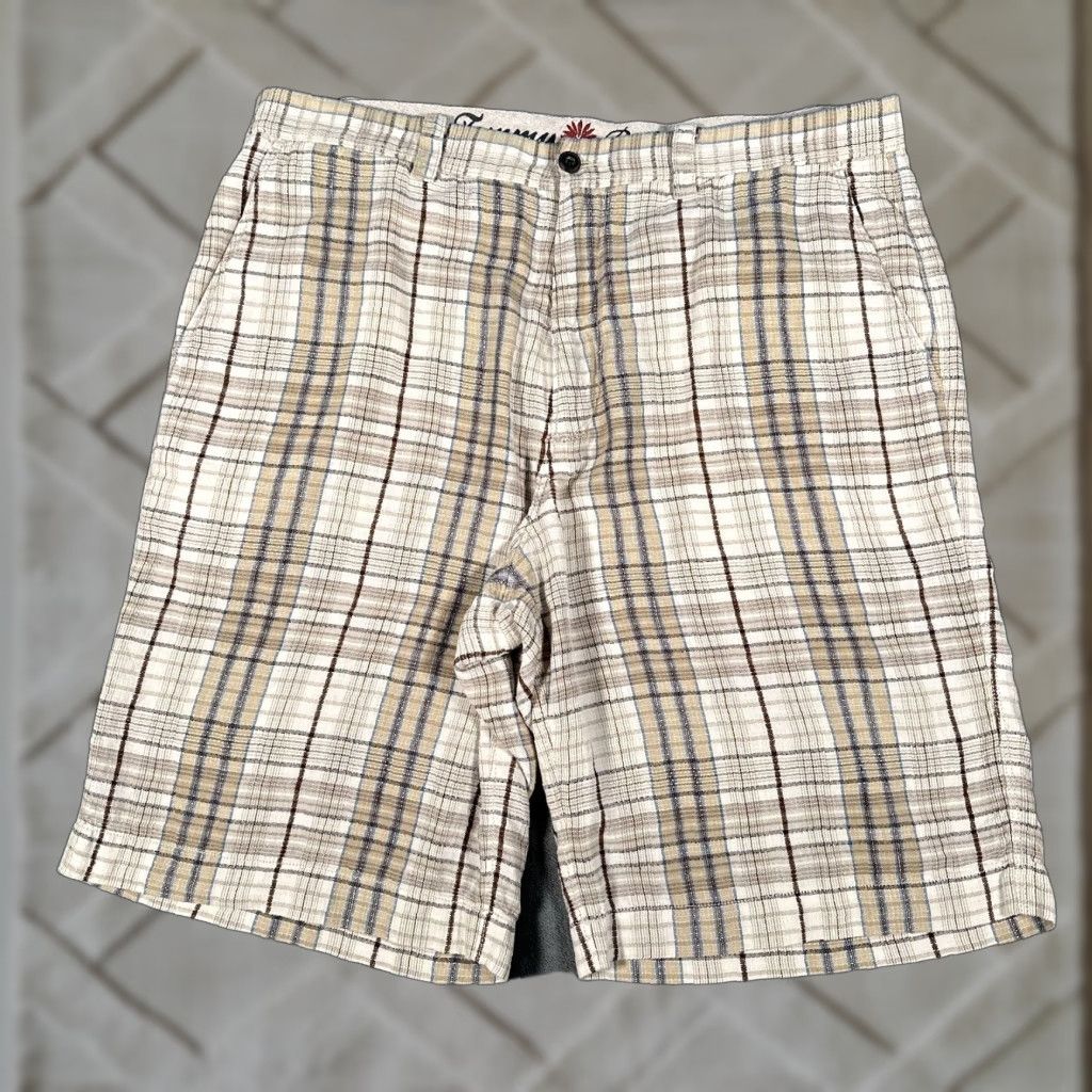 Tommy Bahama VINTAGE Tommy Bahama Shorts Mens 36 Chino Casual Linen Silk Plaid Beach Summer Outdoor Men Size US 36 / EU 52 - 1 Thumbnail