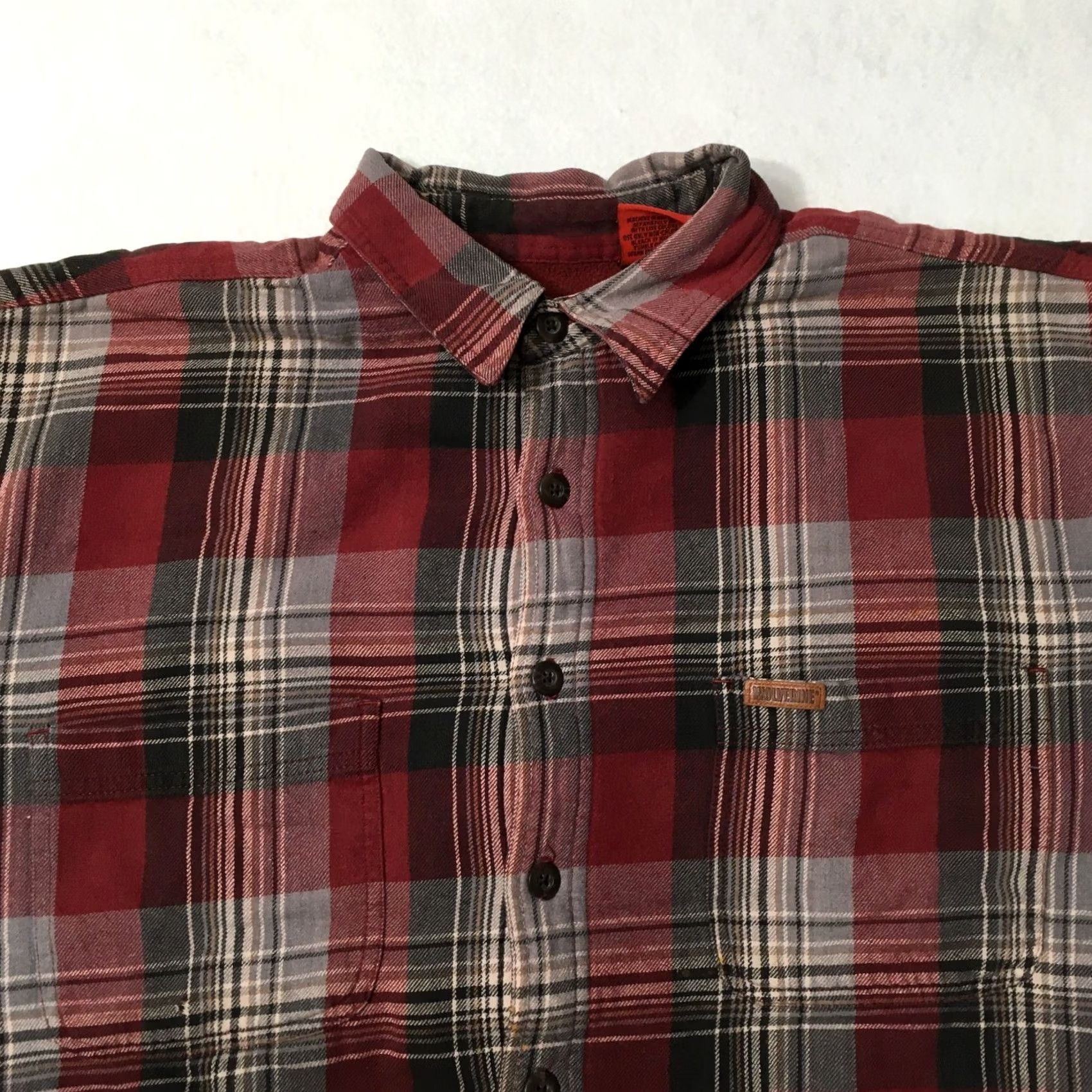 Vintage Wolverine Flannel Shirt Mens large red Plaid Heavyweight Long Sleeve Work Size US L / EU 52-54 / 3 - 2 Thumbnail