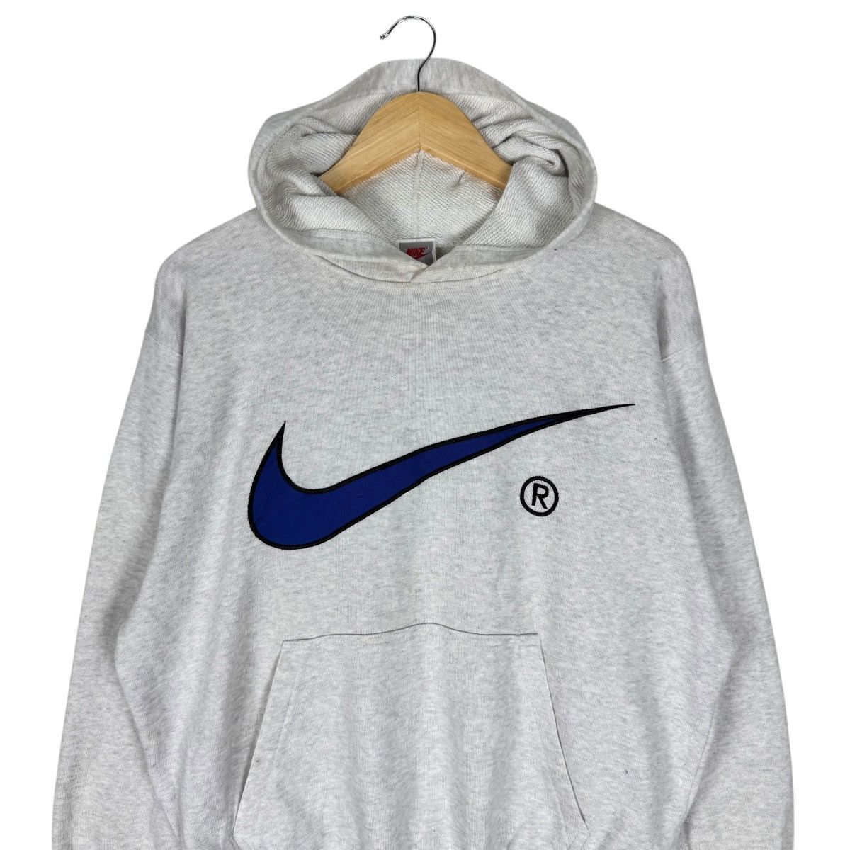 Nike 🌟90s NIKE SWOOSH HOODIE SWEATSHIRT Size US M / EU 48-50 / 2 - 3 Thumbnail