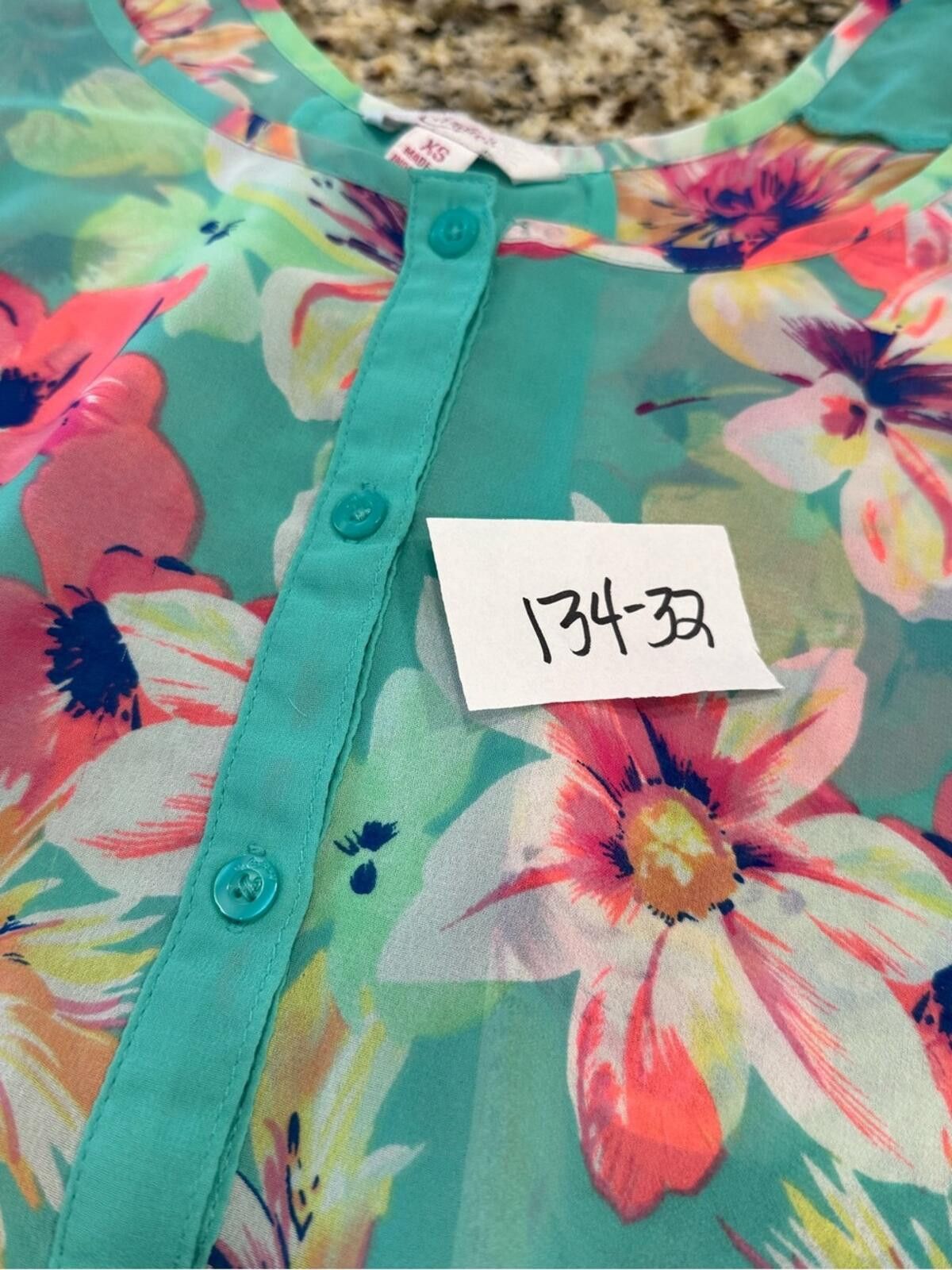 Other Candies floral tank top teal pink purple SZ XS Size XS / US 0-2 / IT 36-38 - 10 Thumbnail