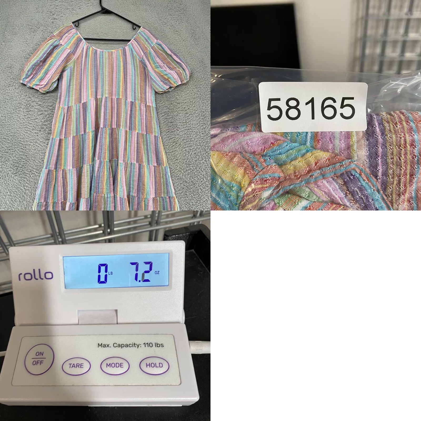 J.Crew J. Crew Dress Womens M Rainbow Stripe Puff Sleeve Sundress Beach Size M / US 6-8 / IT 42-44 - 9 Thumbnail