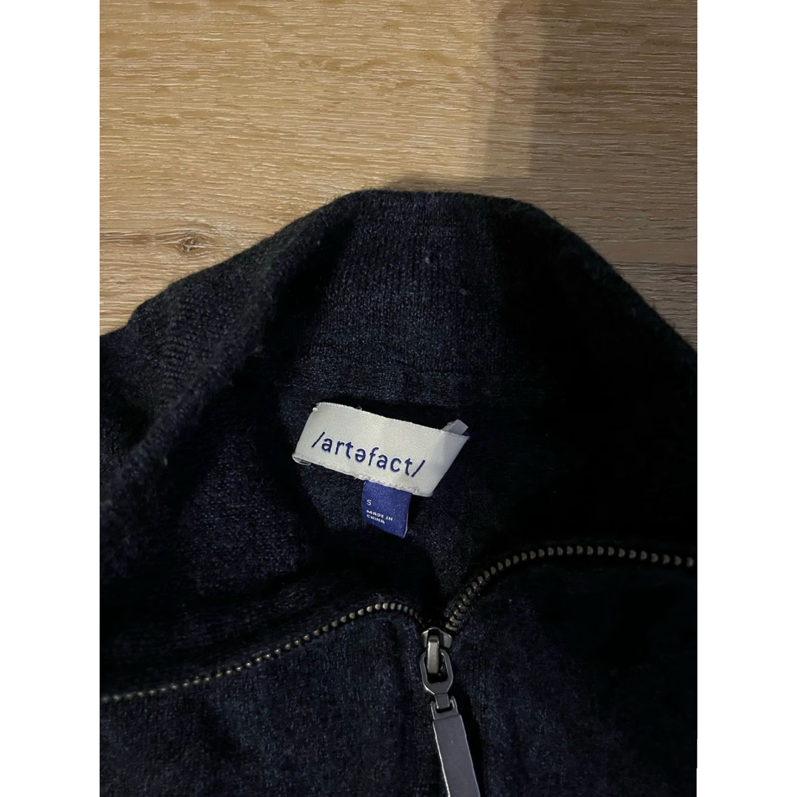 Vintage Artefact Womens Blue 1/4 Zip Merino Wool Pullover Sweater Size Small Size S / US 4 / IT 40 - 3 Thumbnail