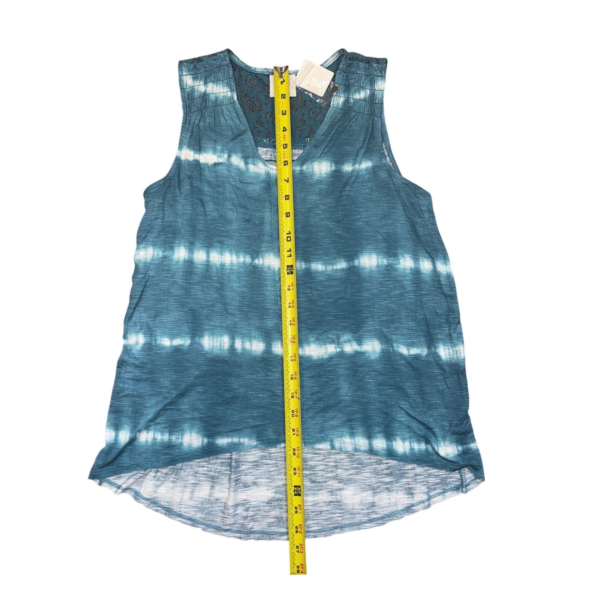 Other Knox Rose Small Blue Tie Dye Sleeveless Button-Down Top With Size S / US 4 / IT 40 - 5 Thumbnail