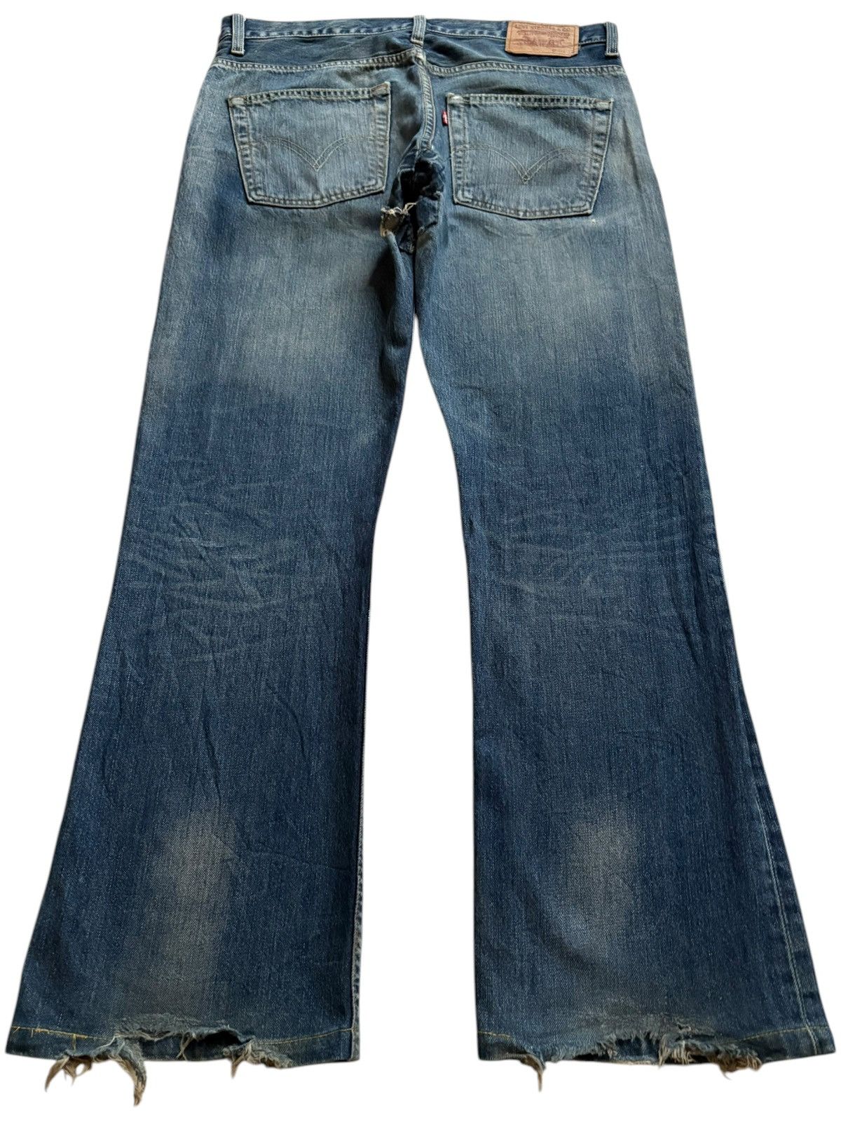 Levi's Vintage 90s Levis 507 Mud Wash Distressed Bootcut Jeans Size US 35 - 2 Thumbnail