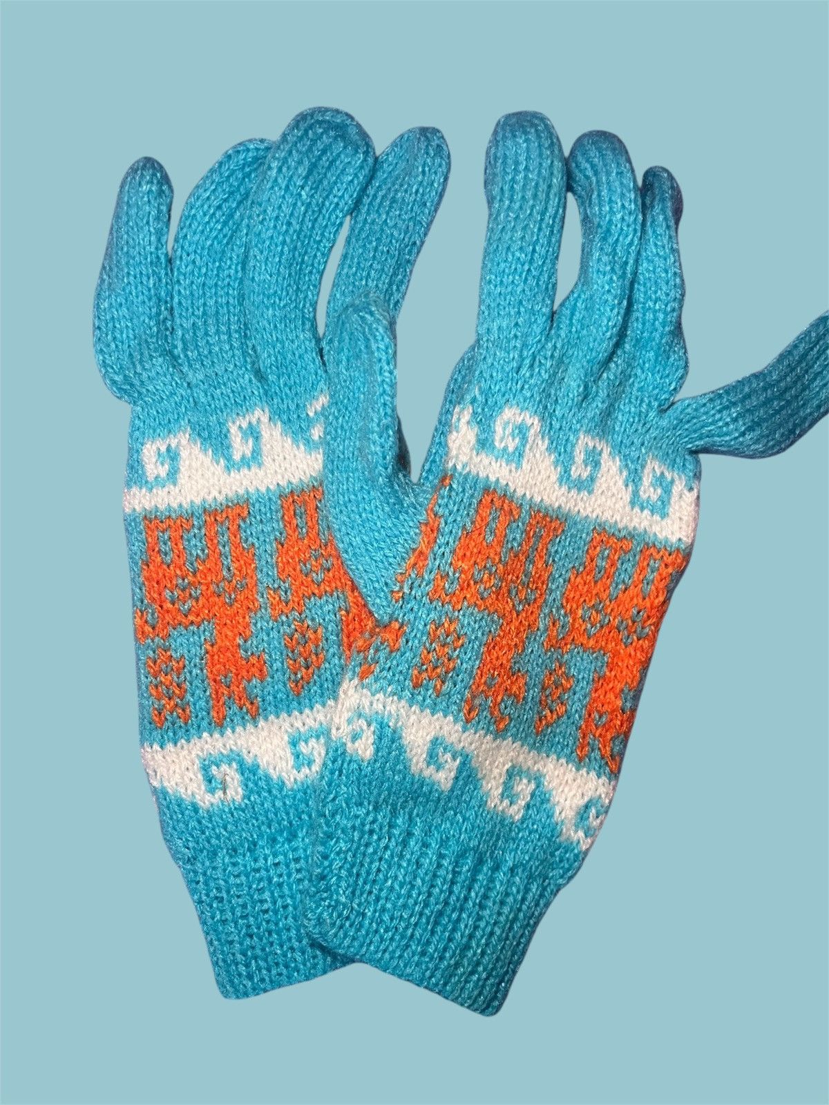 Other Handmade Alpaca Wool Gloves from Peru Size ONE SIZE - 7 Thumbnail