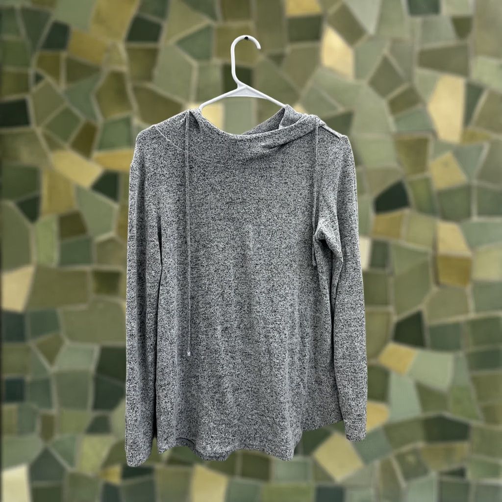 Vintage Onque Casual Womens Shirt Size Small Gray Long Sleeve Hooded Free Shipping Size S / US 4 / IT 40 - 1 Thumbnail