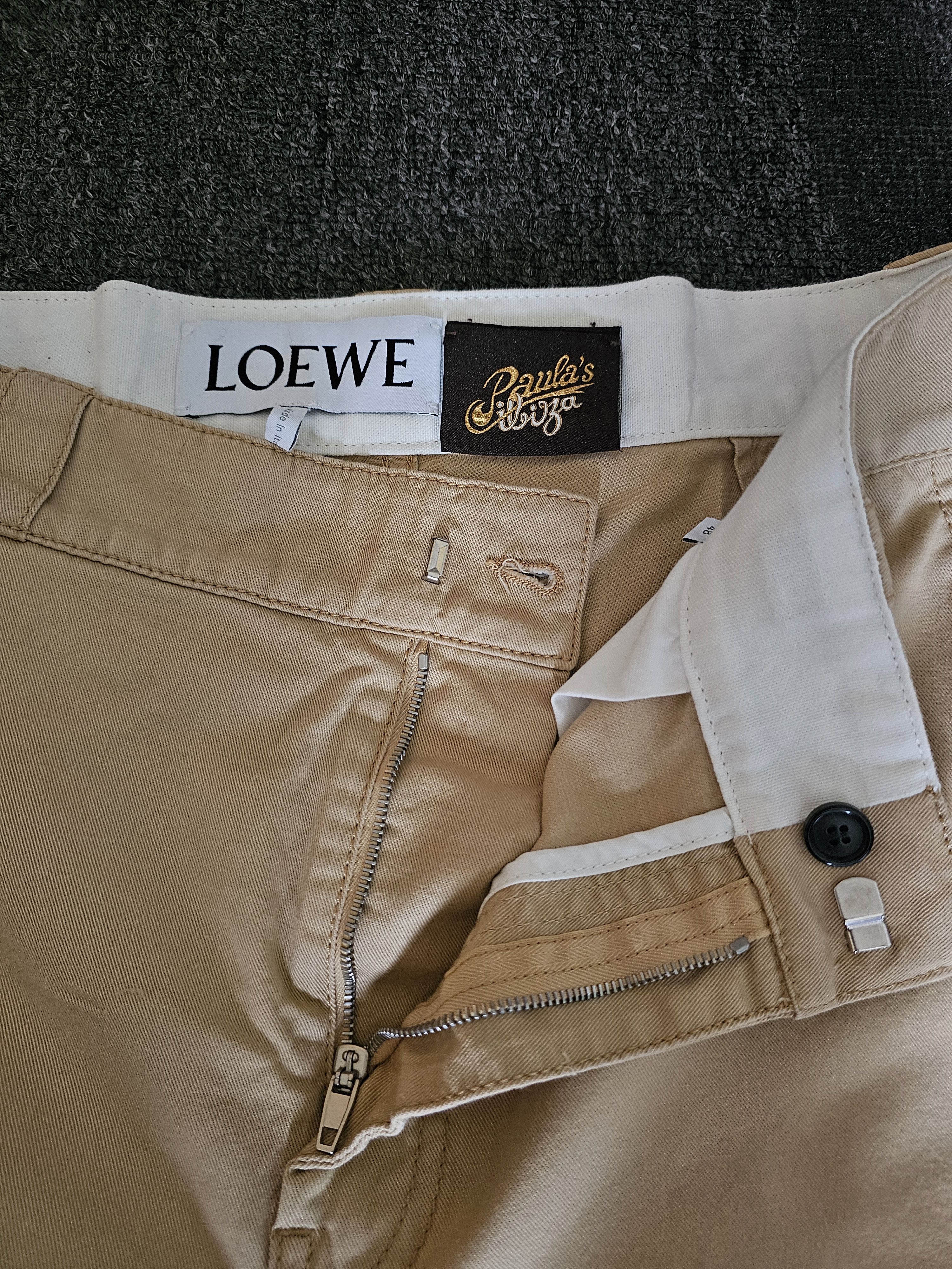 Loewe Loewe Unisex Khaki Wide-Leg Casual Pants Size 48 Size US 32 / EU 48 - 2 Thumbnail