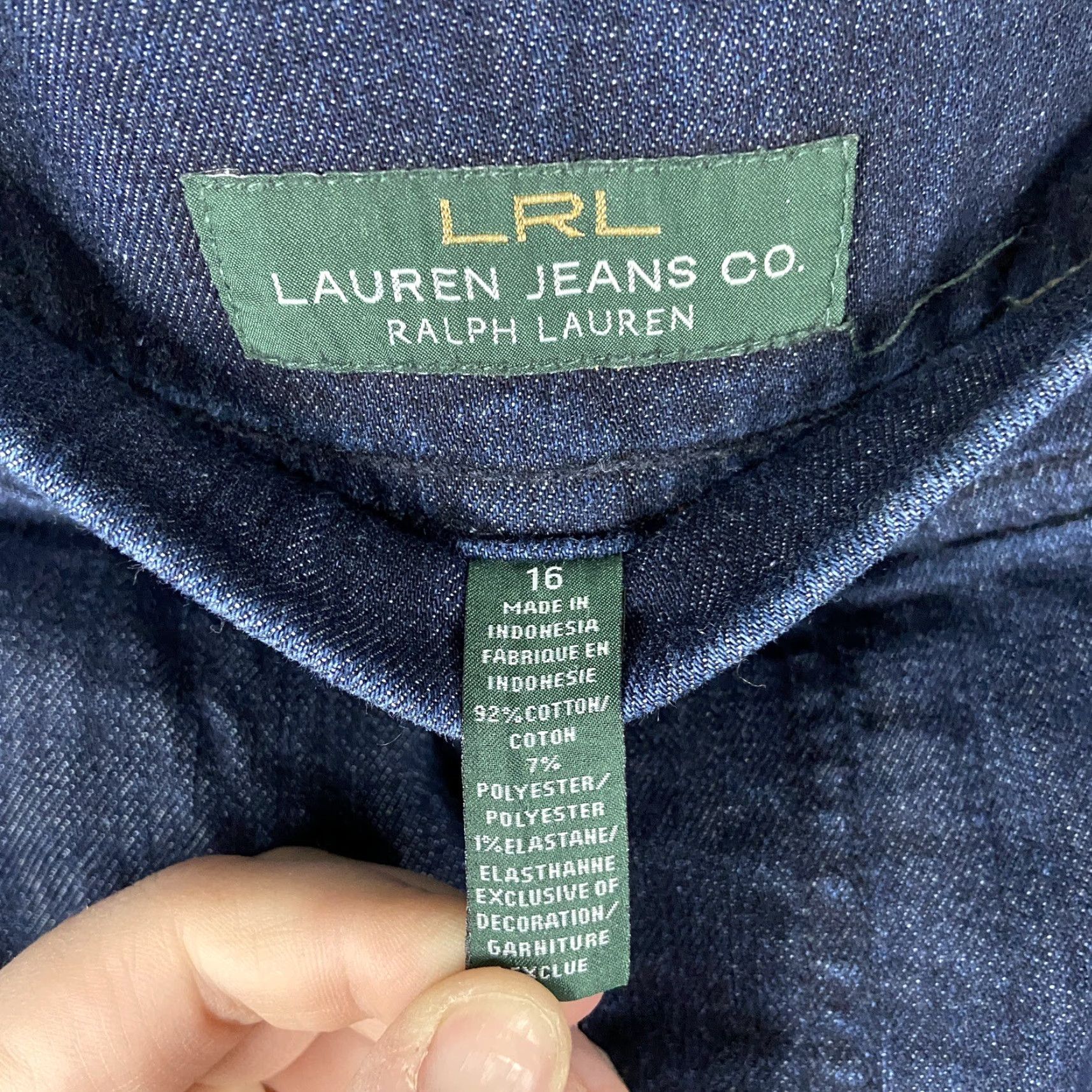 CO Lauren Jeans Co. Jeans Women 16 Blue Skinny Modern Legging Ralph Lauren Size 38" / US 16 / IT 52 - 6 Thumbnail