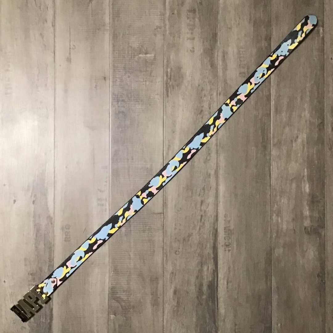 Bape × Nigo BAPE cotton candy camo leather belt multi camo NIGO ★size L Size ONE SIZE - 2 Thumbnail