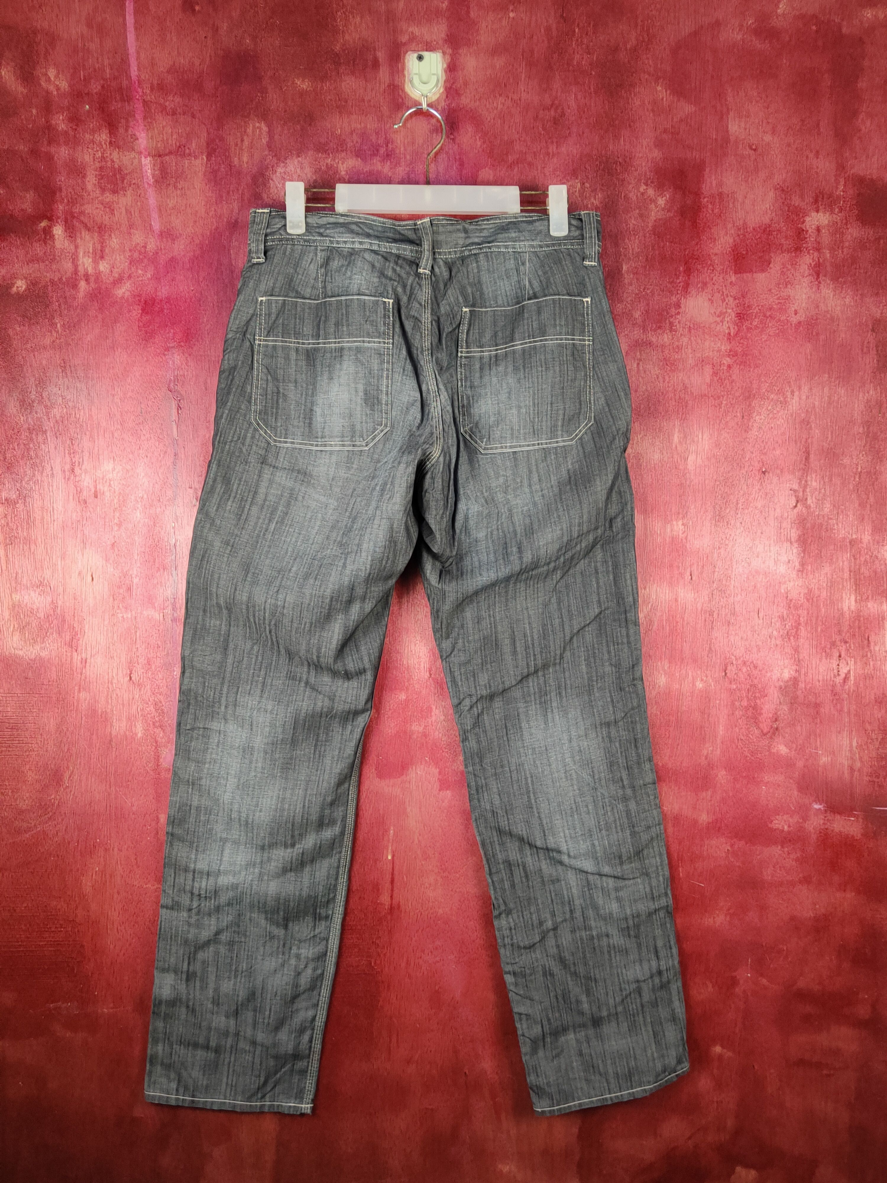 Japanese Brand Back Numbe Black Multipocket Casual Pants #1566 Size US 31 - 7 Thumbnail