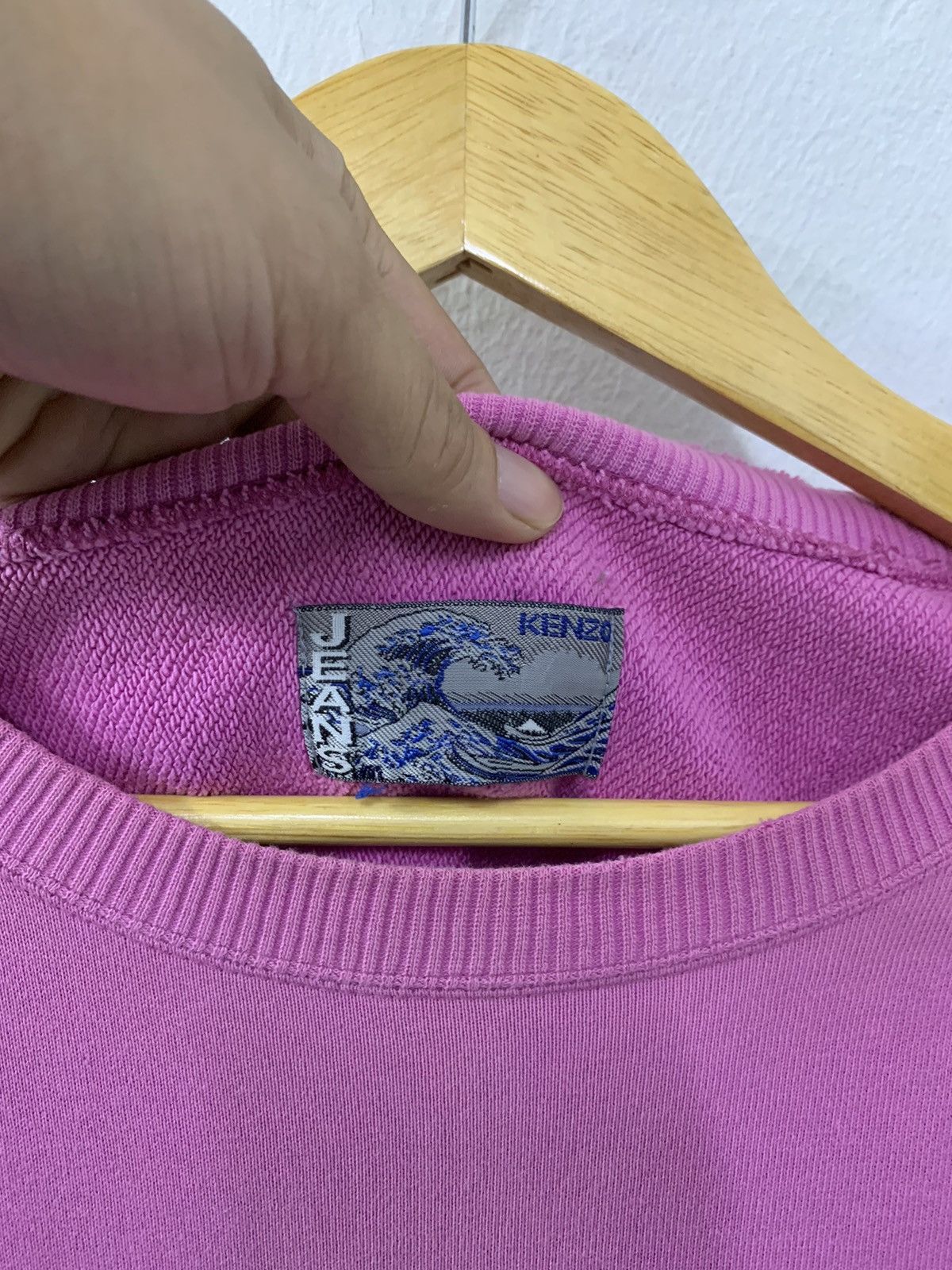 Kenzo × Vintage VINTAGE KENZO JEANS DISTRESSED SWEATSHIRT BIG BACK SPELLOUT Size M / US 6-8 / IT 42-44 - 4 Thumbnail