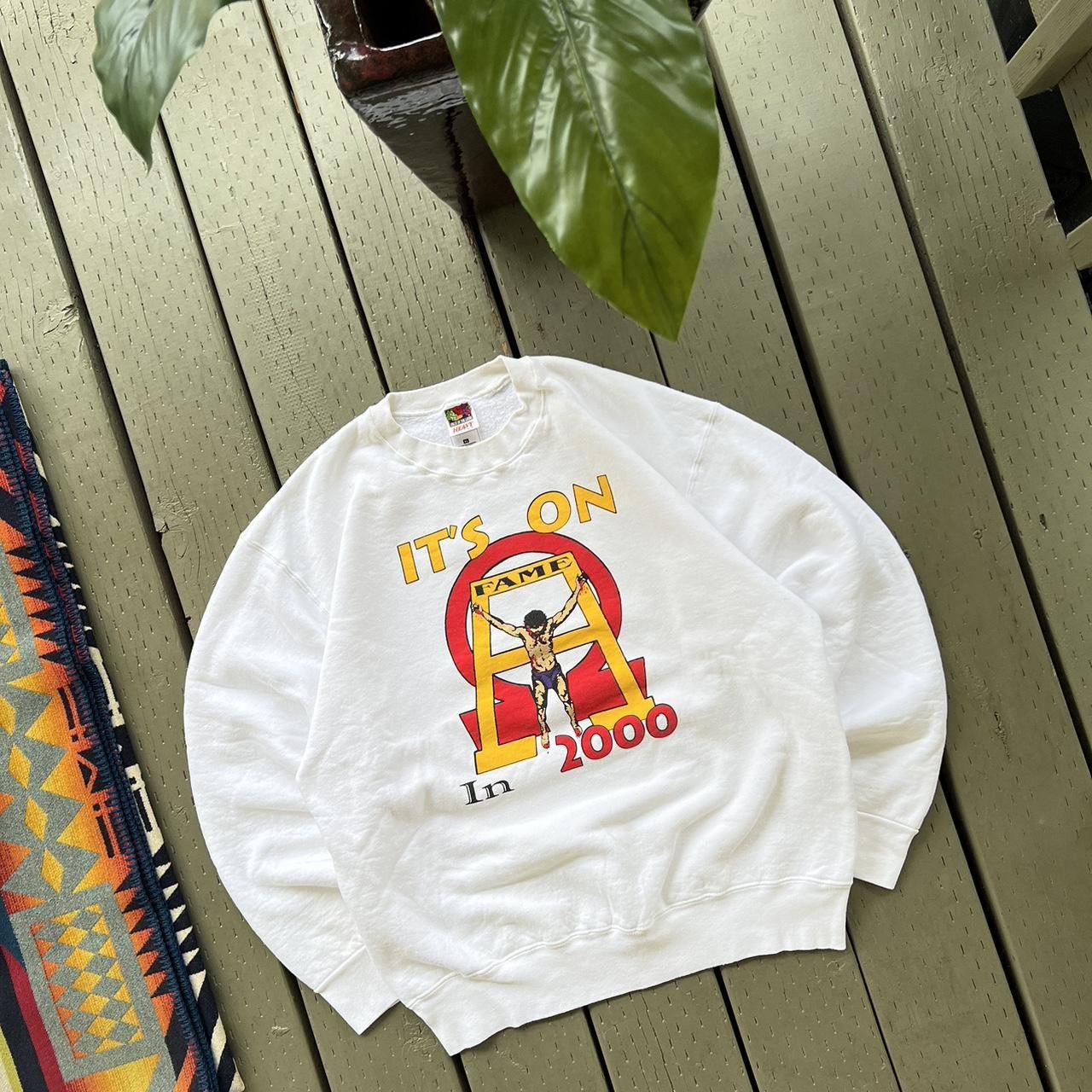 Fruit Of The Loom × Vintage Vintage Jesus Christ Sweatshirt Size US XL / EU 56 / 4 - 3 Thumbnail