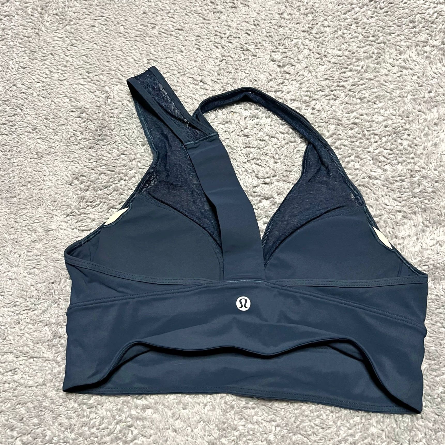 Lululemon Lululemon Sports Bra Womens 8 Twist & Train Bra Blue M Bralette Shirt? Size ONE SIZE - 3 Thumbnail