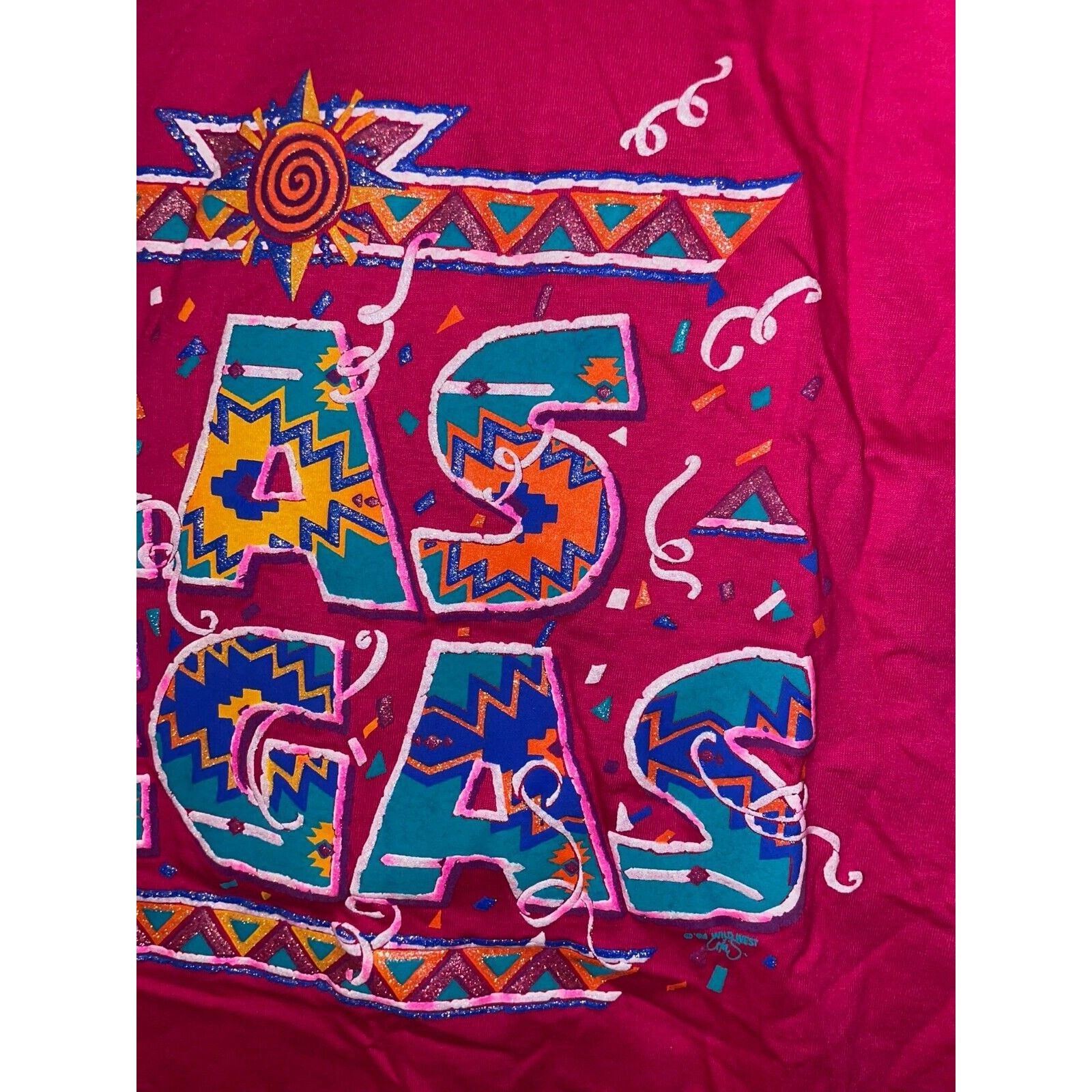Jerzees Vintage 90s Las Vegas Shirt Southwest Pink Tee NV VTG 90s L Size US L / EU 52-54 / 3 - 7 Thumbnail