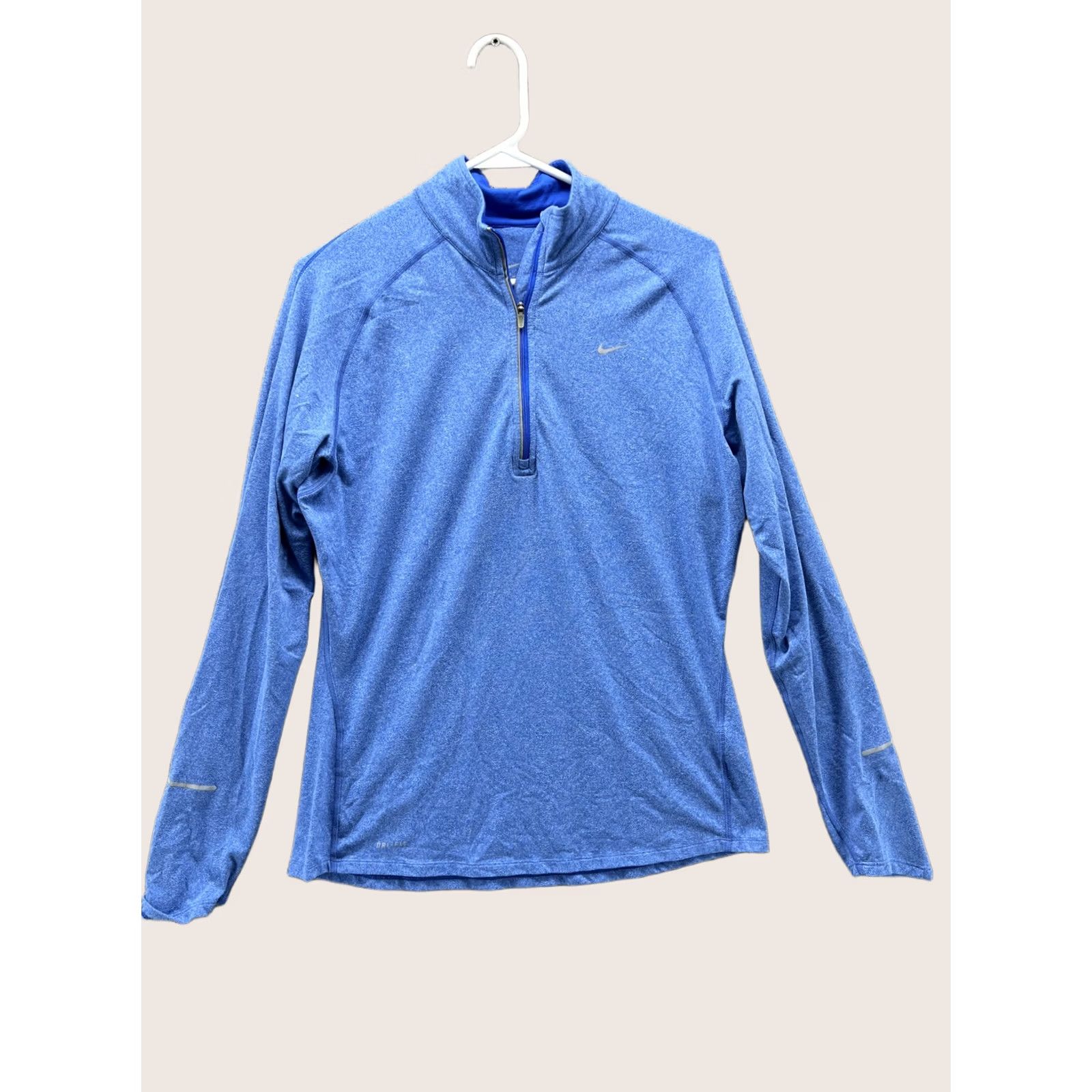 Nike Nike Dri-FIT Pullover Mens Large Blue 1/4 Zip Long Sleeve Running Shirt Top Size US L / EU 52-54 / 3 - 1 Thumbnail