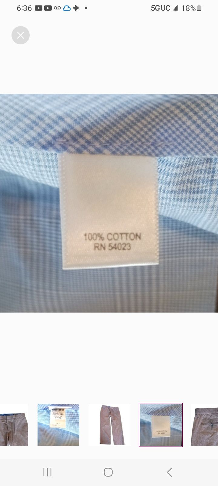 Banana Republic Banana Republic Classic Fit Cotton Pants Size US 33 - 8 Thumbnail
