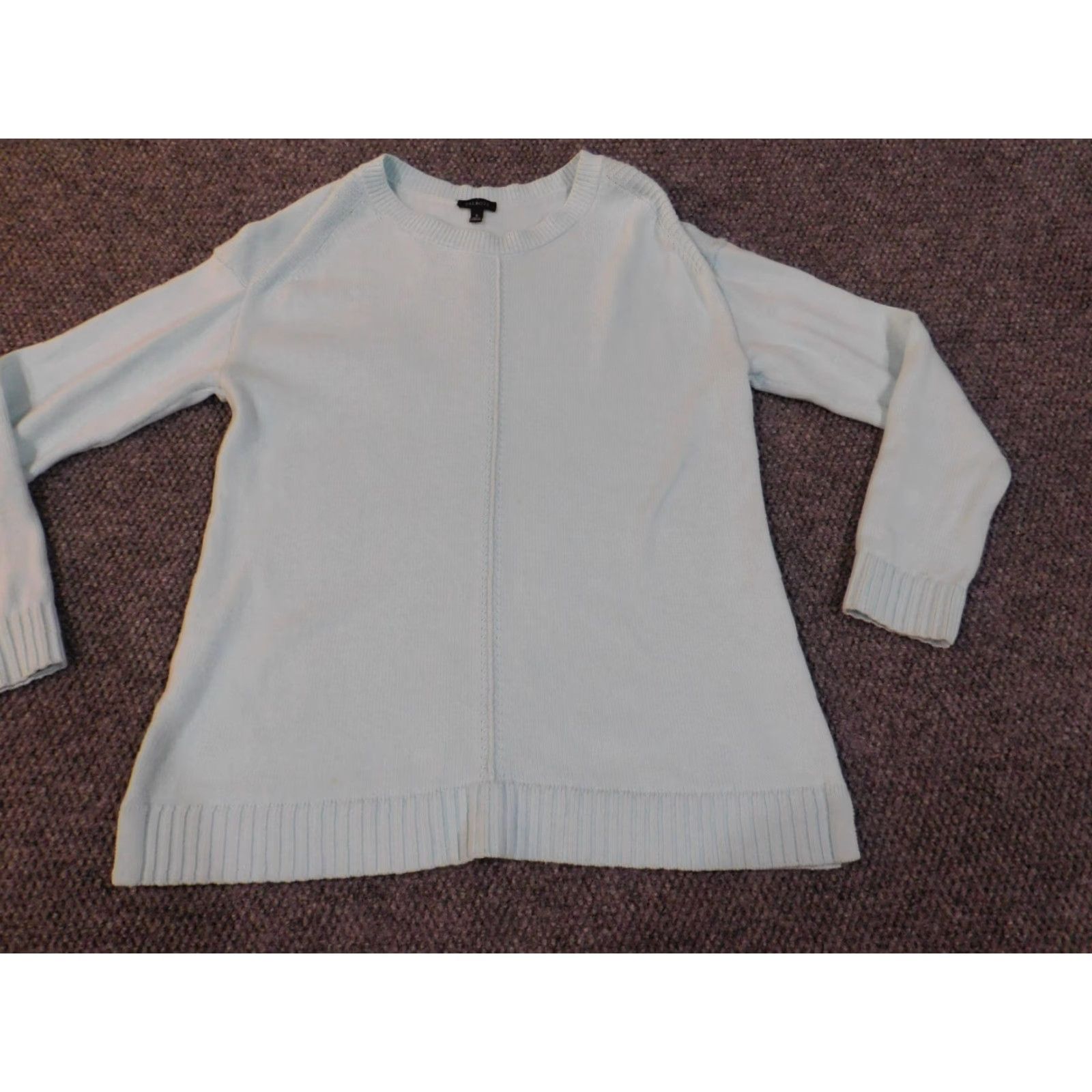 Talbots Talbots Sweater Womens Small Blue Pullover Cotton Knit Stretch Casual Crew Neck Button Knit Solid Modern Regular Mens? Wait. Size S / US 4 / IT 40 - 2 Thumbnail