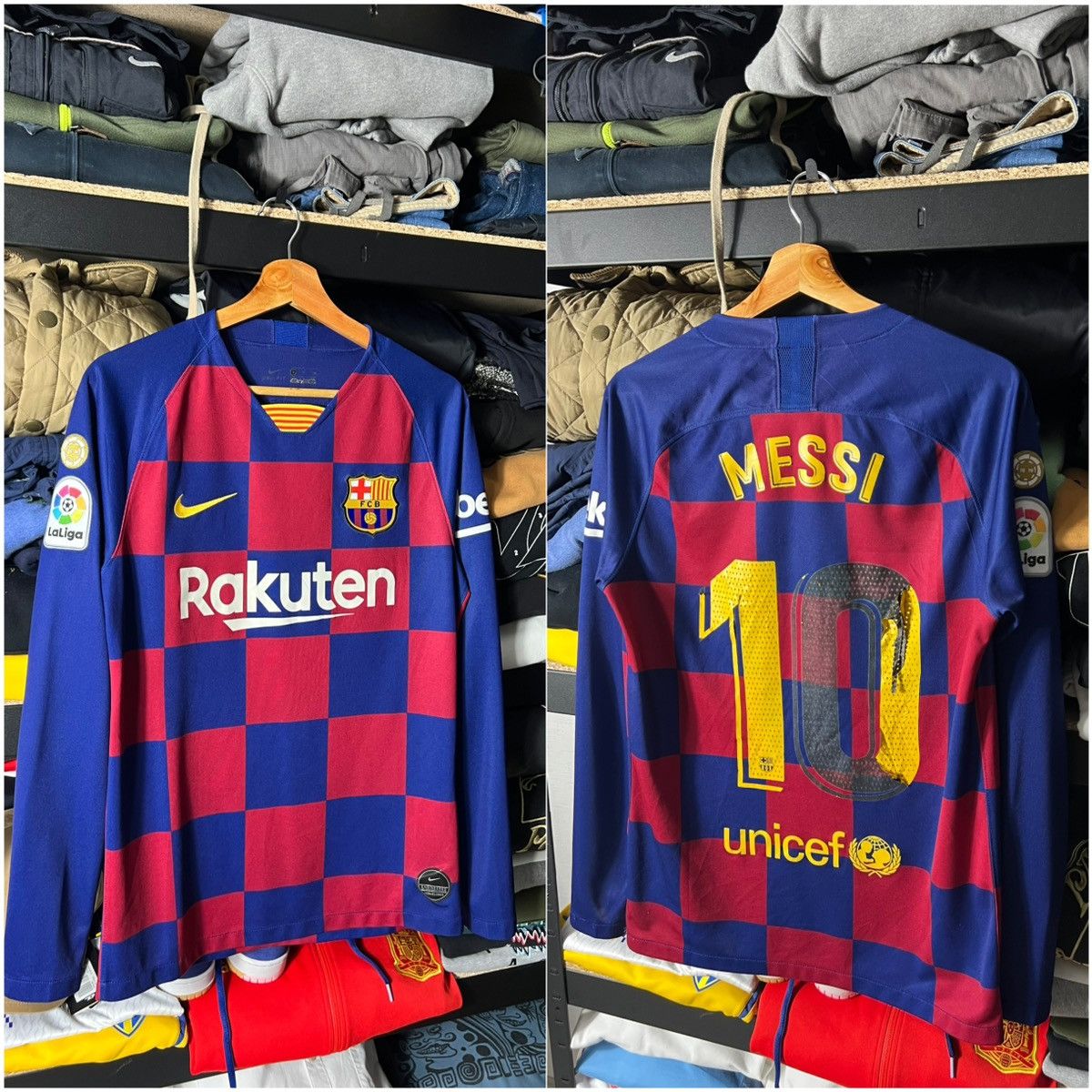 Nike ⚽️🔴🔵 Messi 10 FC Barcelona NIKE Jersey Long Sleeve Dri-Fit Size US S / EU 44-46 / 1 - 1 Thumbnail