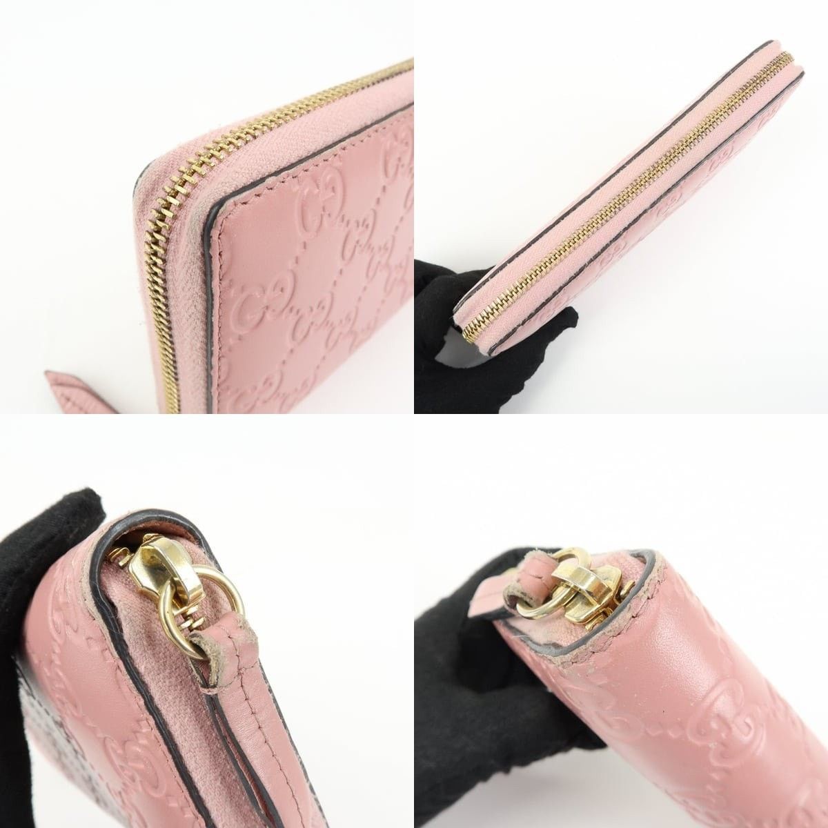 Gucci Gucci Guccissima Leather Round Zippy Wallet Pink Size ONE SIZE - 5 Thumbnail