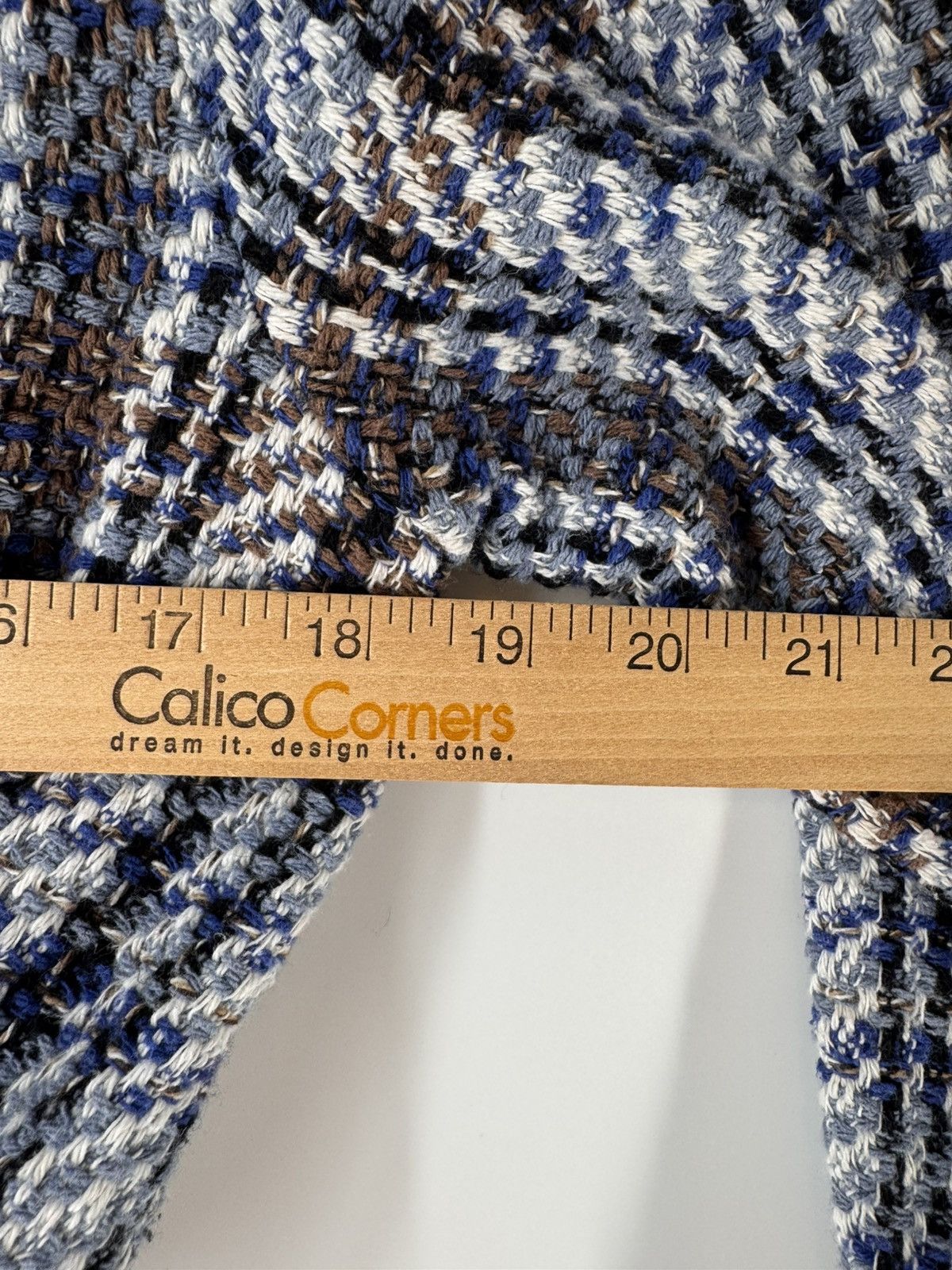 Zara ZARA Tweed Textured Crop Long Sleeve Denim Blue Blazer Size L / US 10 / IT 46 - 6 Thumbnail