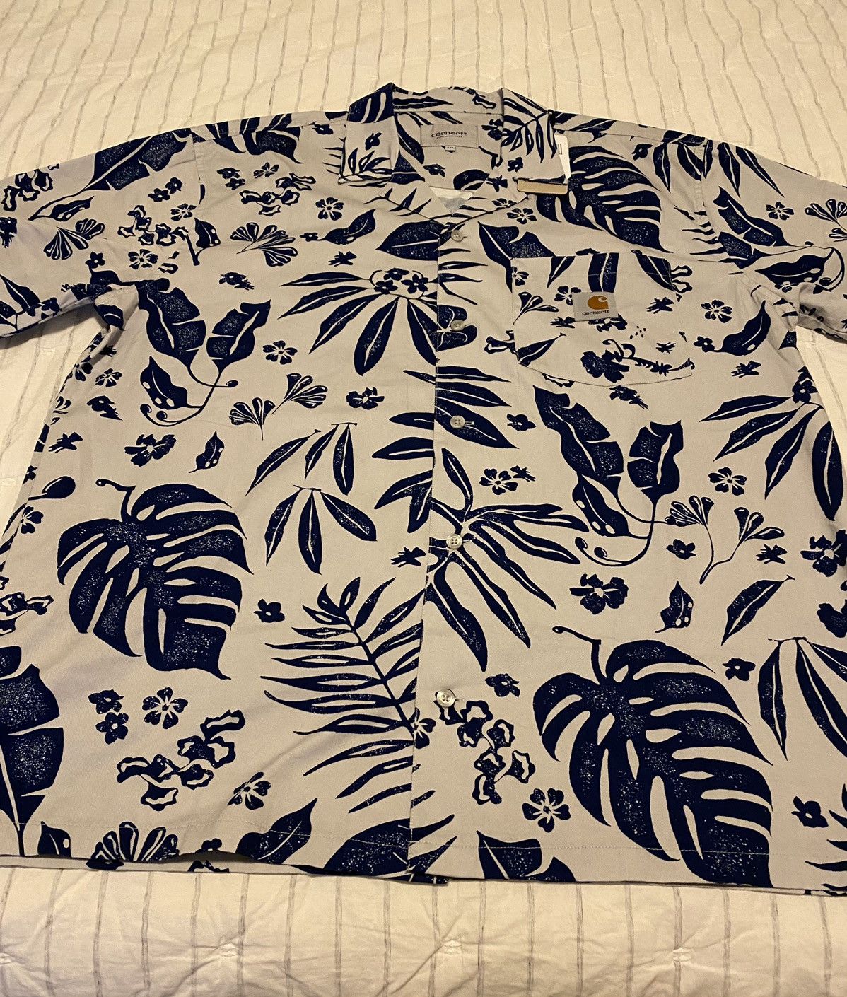 Carhartt Wip Carhartt WIP S/S Woodblock Print Shirt NWT Size US XXL / EU 58 / 5 - 4 Thumbnail