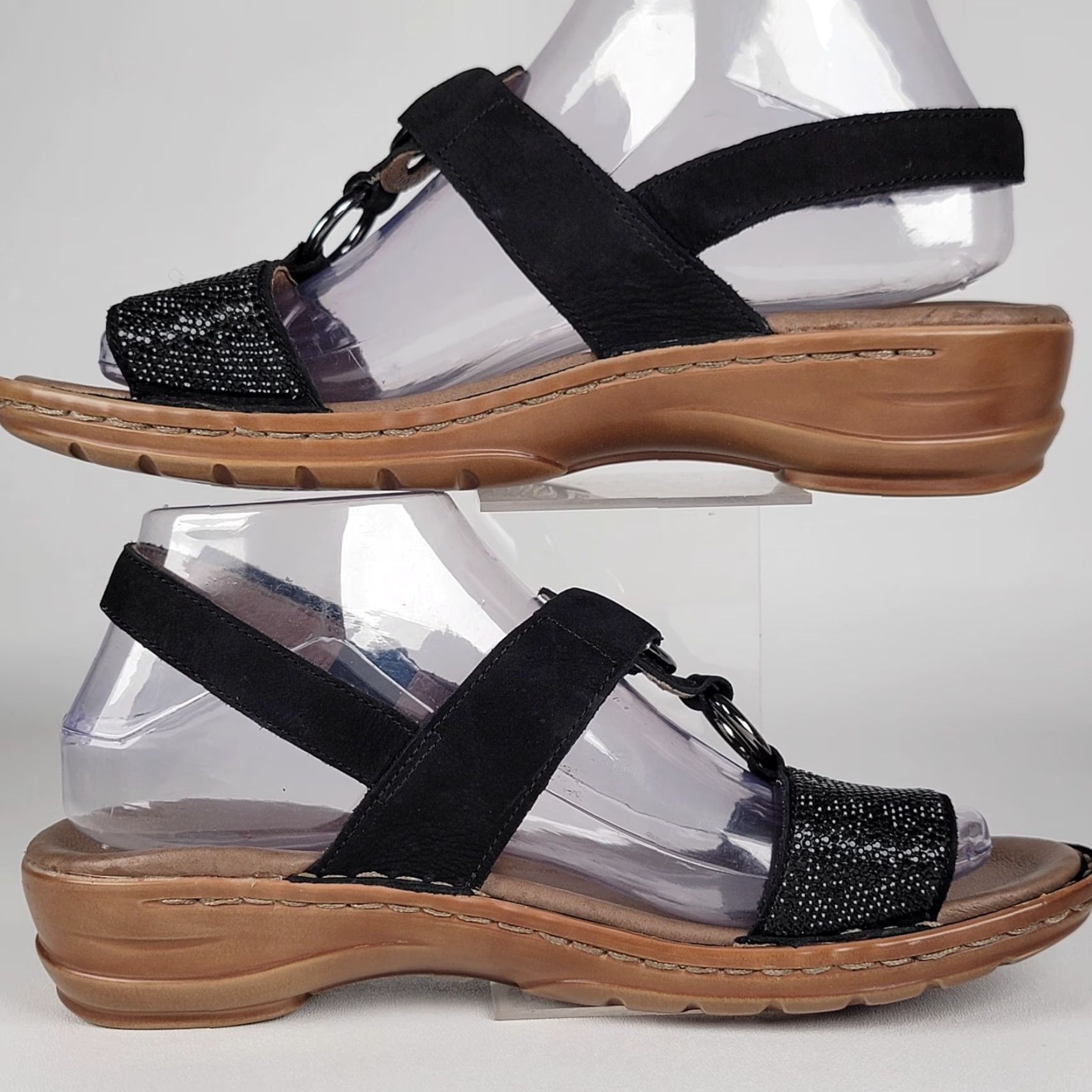 Vintage VINTAGE Ara Sandals Black Size 39/8 Sandal Women Strappy Adjustable Wedge Flat Heel UK 6 US 8 EU 39 Summer Spring Fall Size US 6 / IT 36 - 4 Thumbnail