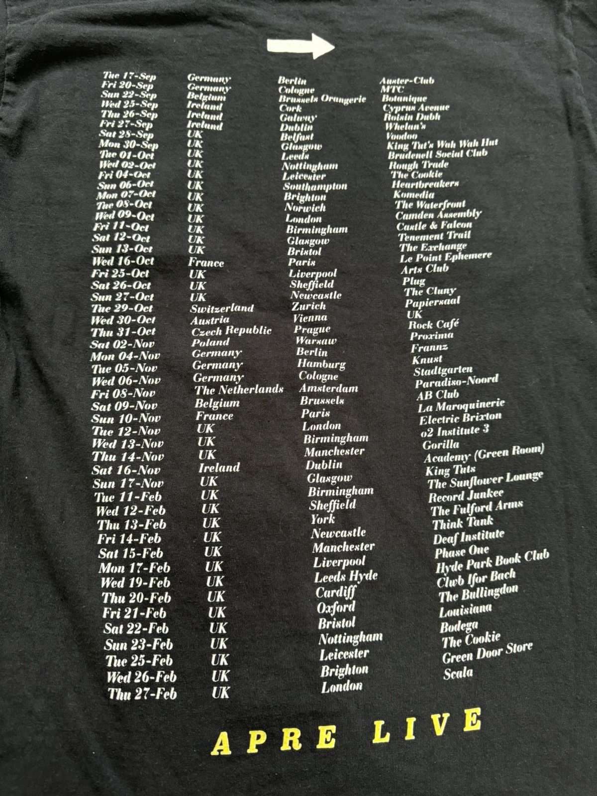 Band Tees APRE Band shirt Tour Long Sleeve Size US M / EU 48-50 / 2 - 12 Thumbnail
