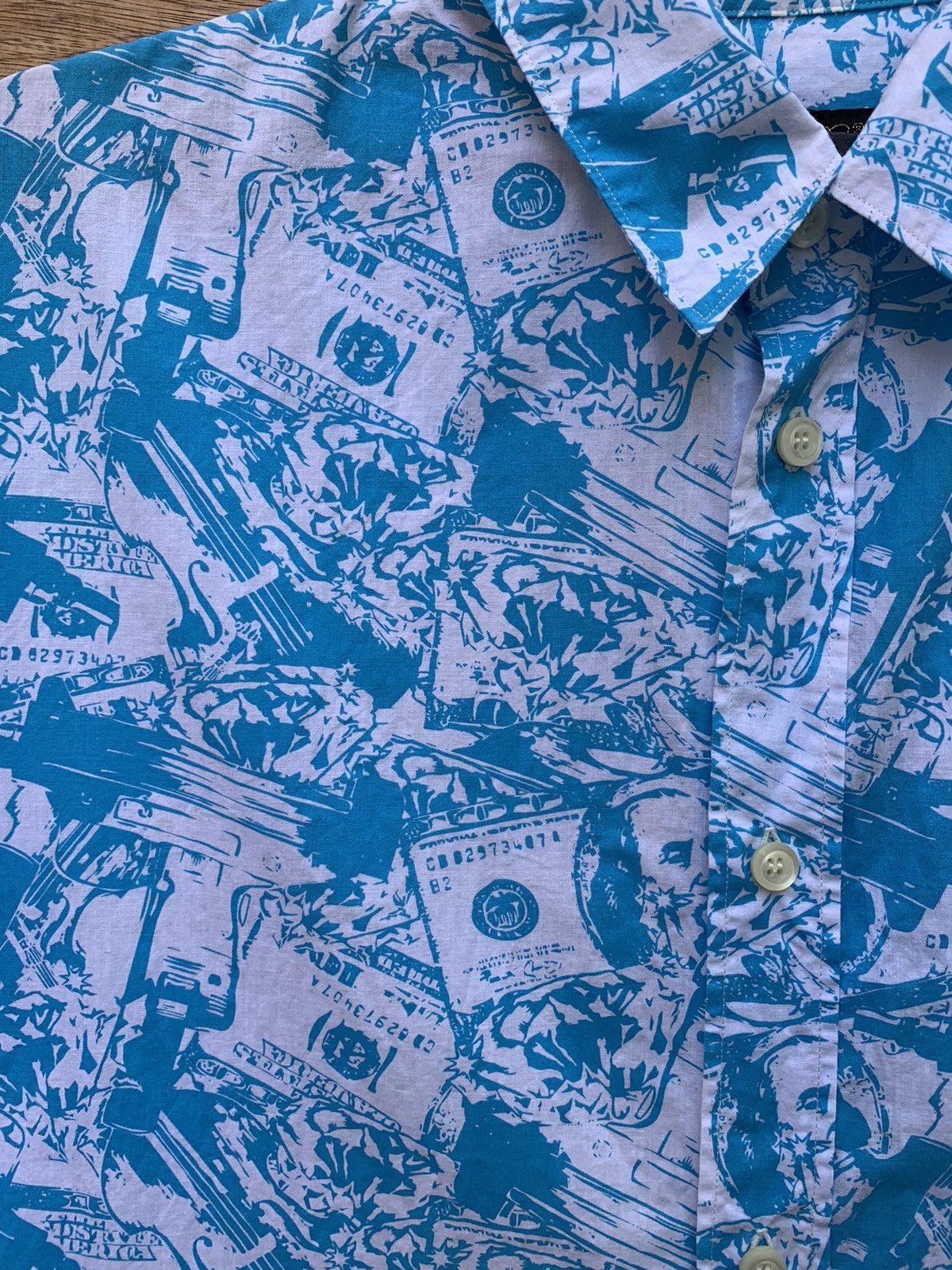 Art Comes First Full Print Dollar Notes Button Ups Shirt by Ally&Dia Size US XL / EU 56 / 4 - 8 Thumbnail