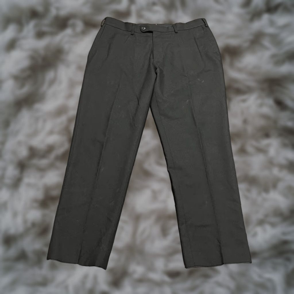 Suitsupply Pants Mens 34 Dress Pants Black Brescia Wool Flat Front