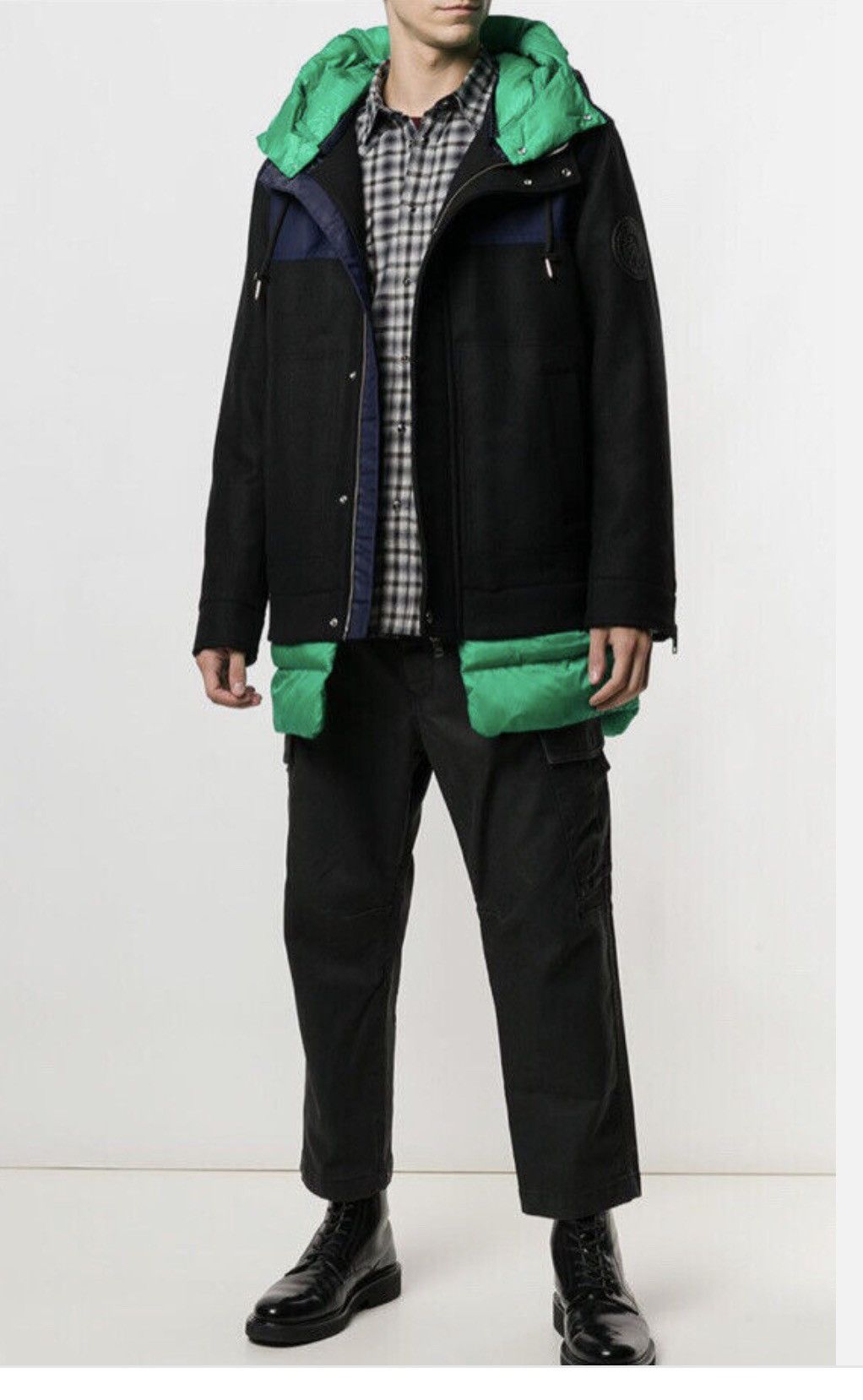Diesel Vintage Y2k Diesel W Sun Rev A Hoodies Puffer Jacket Size US XL / EU 56 / 4 - 1 Thumbnail