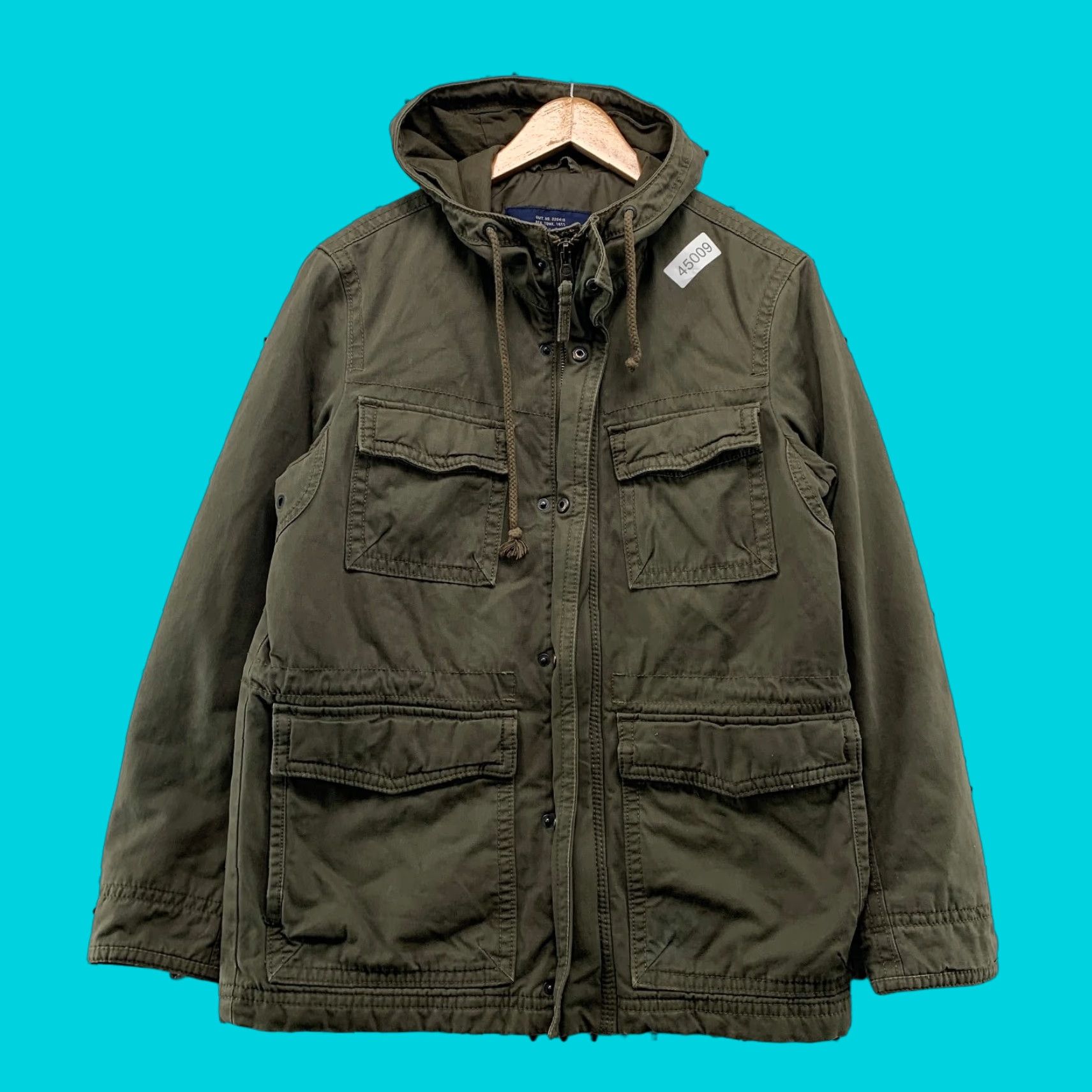 American Eagle Outfitters American Eagle Military Jacket Mens Small Green Unlined Army Field Coat Size US S / EU 44-46 / 1 - 1 Thumbnail