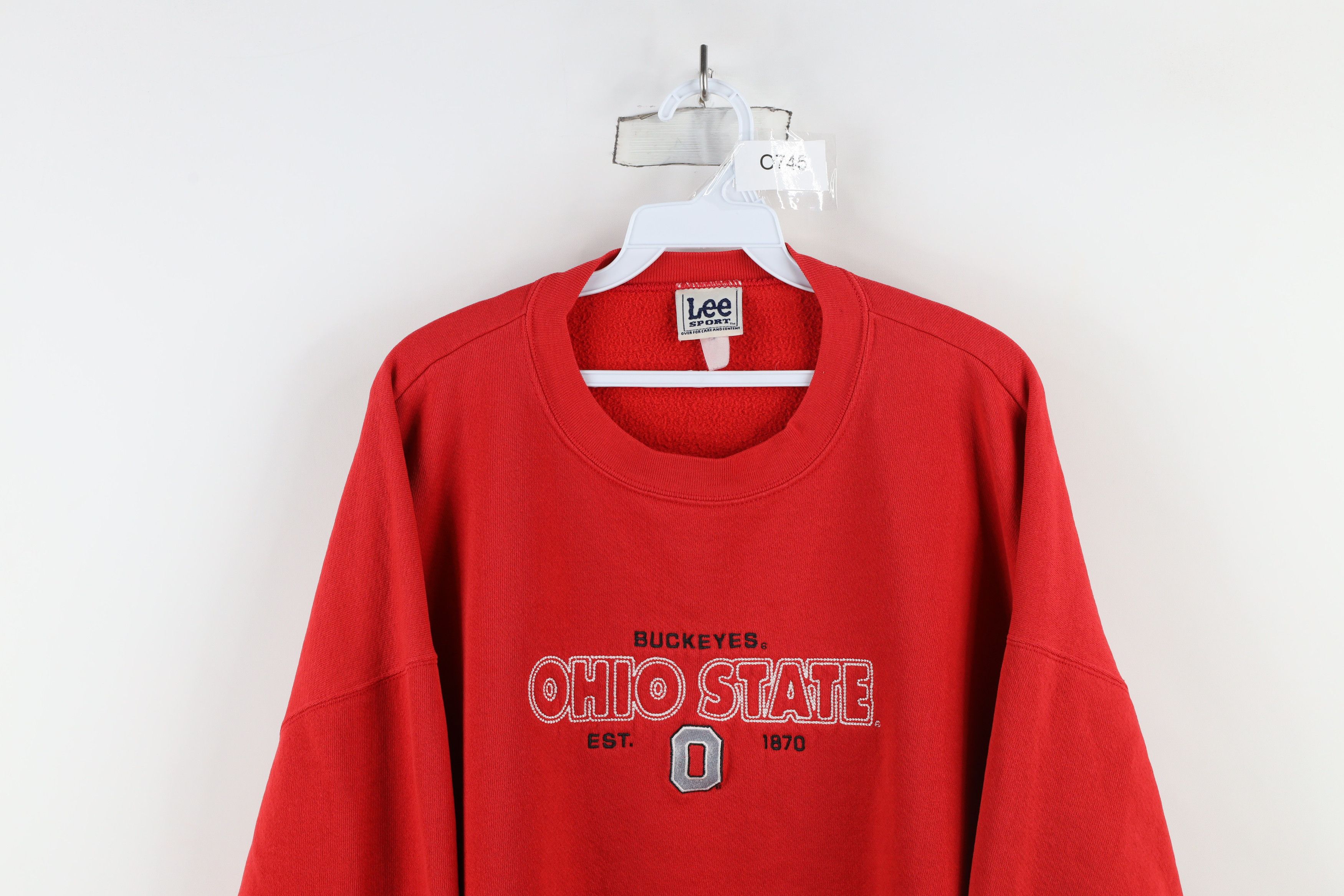 Vintage Vintage 90s Boxy Fit Ohio State University Sweatshirt Red Size 3XL / US 20-22 - 2 Thumbnail