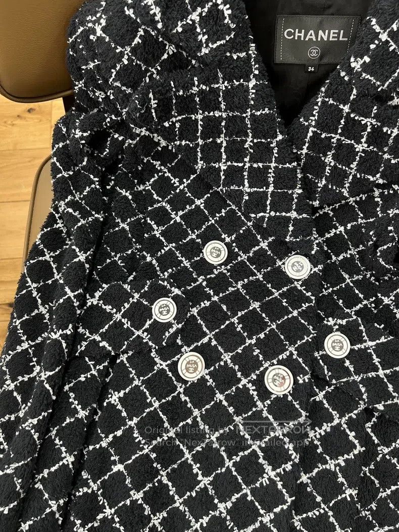 Chanel Chanel Black and white plaid 19c cruise series knitted jac Size XXS / US 00 / IT 34 - 4 Thumbnail