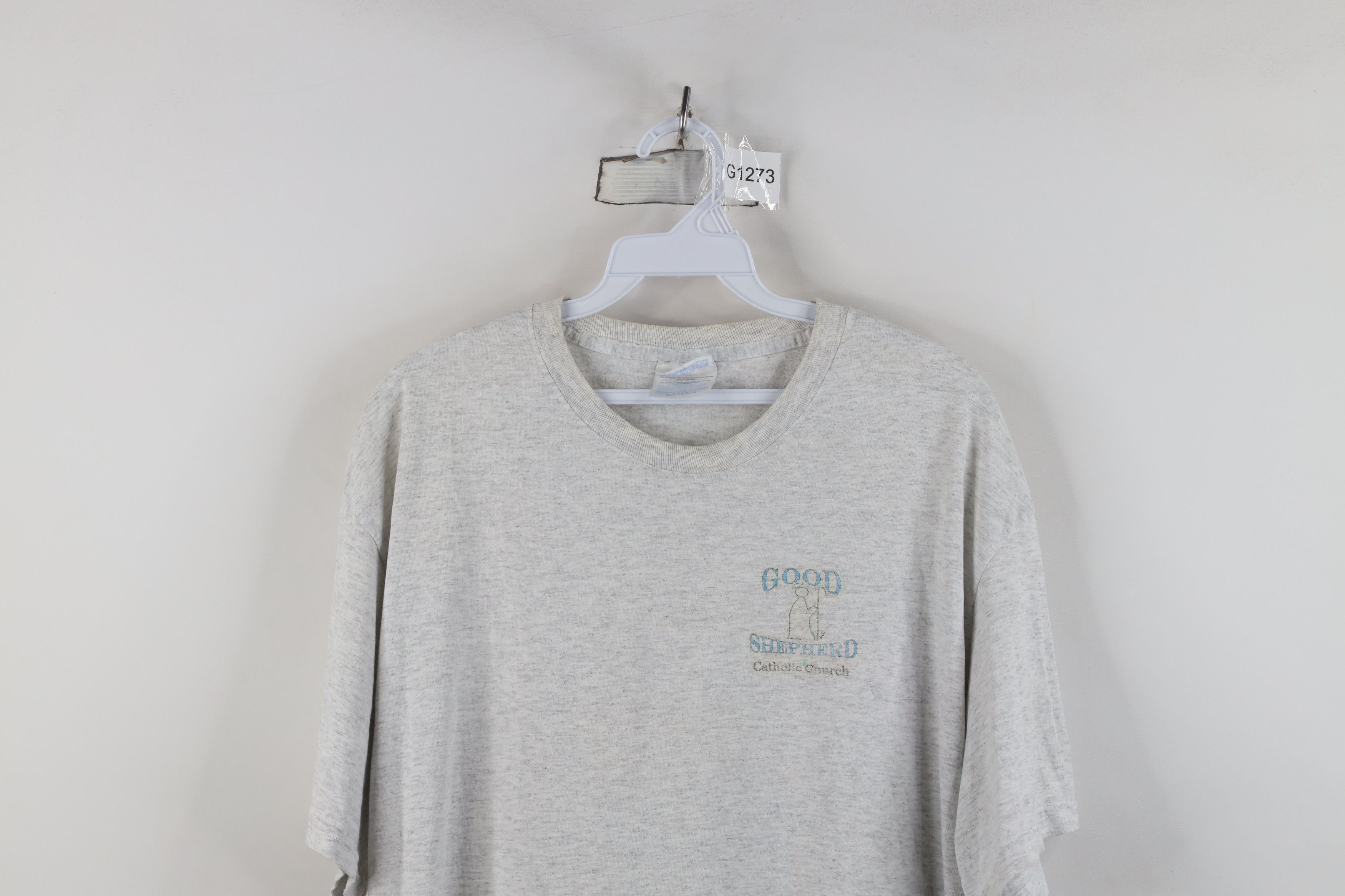 Vintage Vintage 90s Spell Out Good Shepherd Catholic Church T-Shirt Size US L / EU 52-54 / 3 - 2 Thumbnail