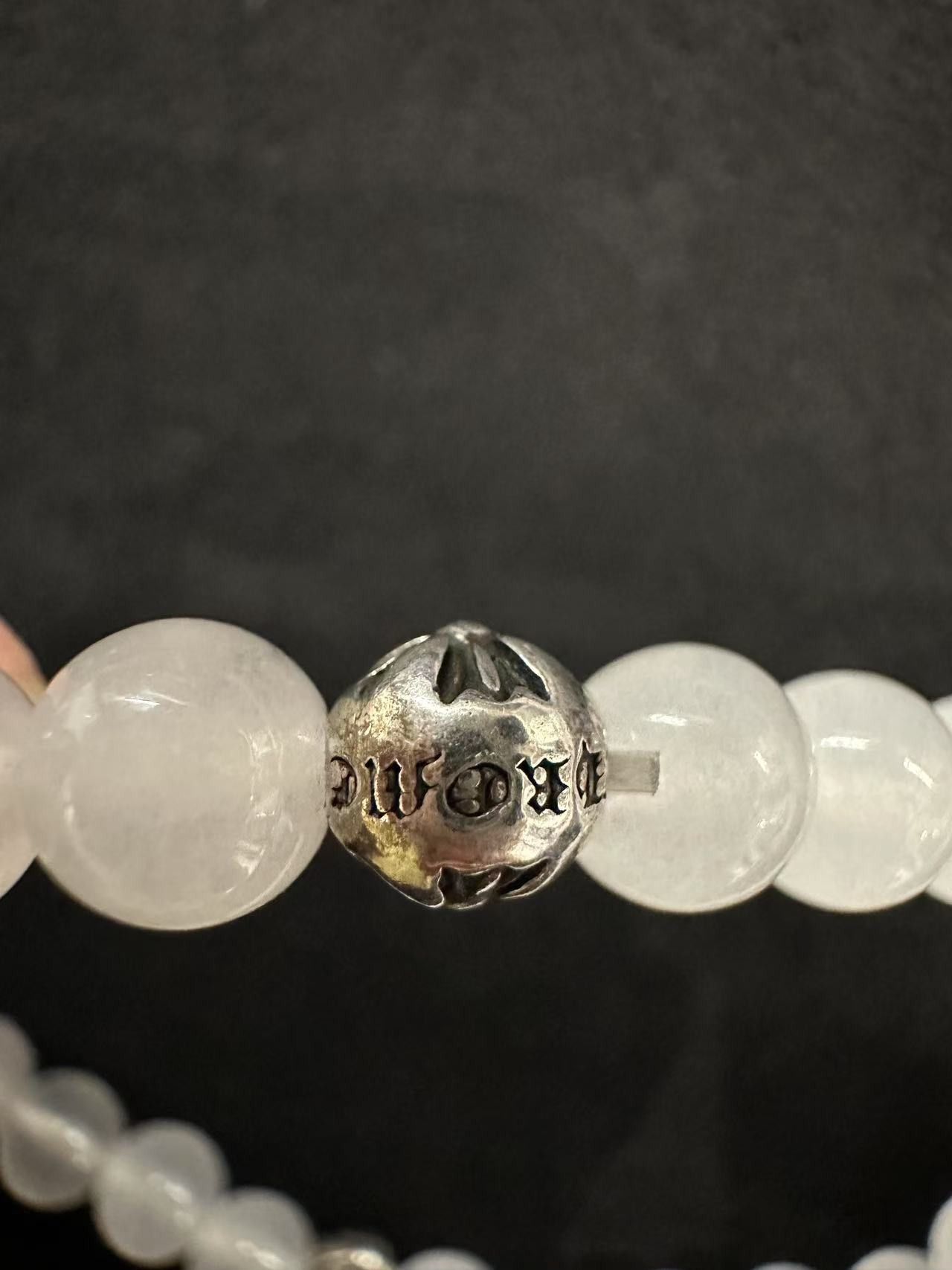 Chrome Hearts Chrome Hearts 6mm White Bead Bracelet Size ONE SIZE - 6 Thumbnail