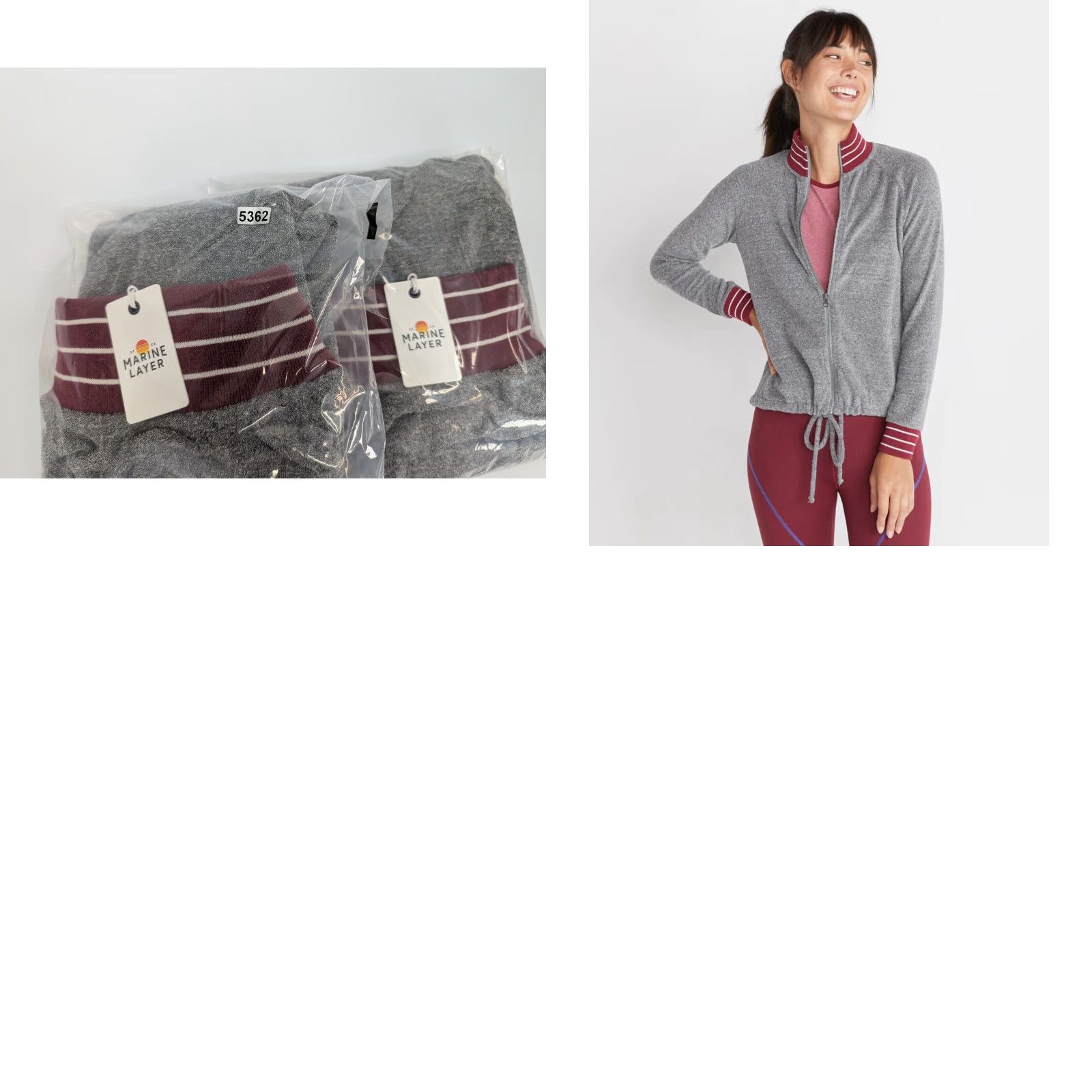 Marine Layer NWT Marine Layer Virginia Track Jacket Retro Heather Gray Size Small msrp 38 Women's Jacket S Gray Retro Marine Layer Virginia Track Jacket Size S / US 4 / IT 40 - 9 Thumbnail