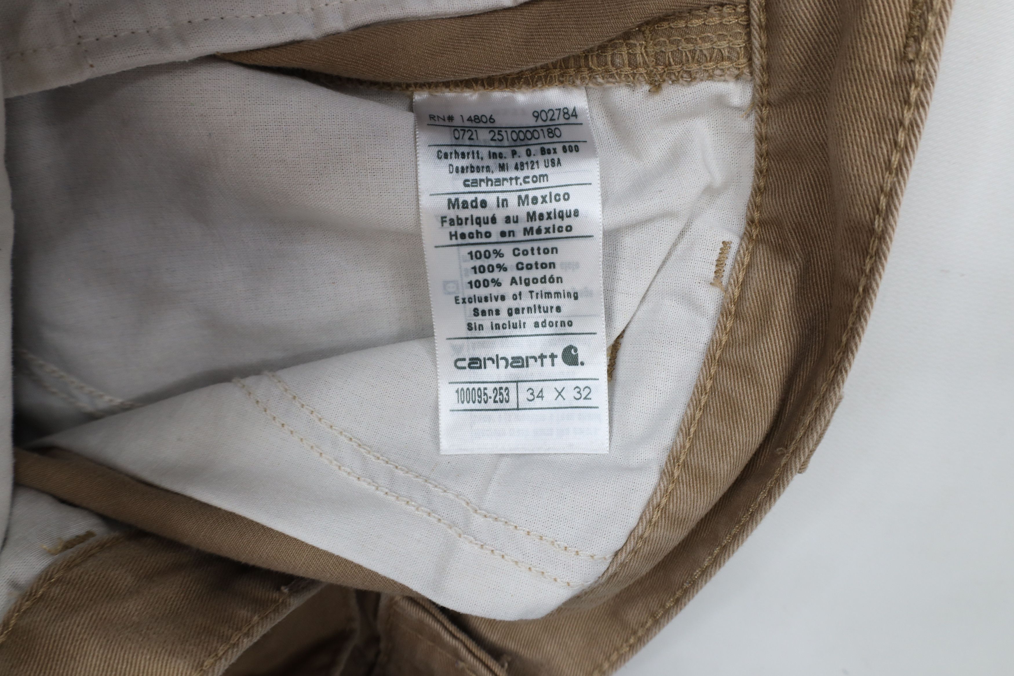 Carhartt × Vintage Vintage Y2K Carhartt Spell Straight Leg Pants Beige Brown Size US 34 / EU 50 - 6 Thumbnail