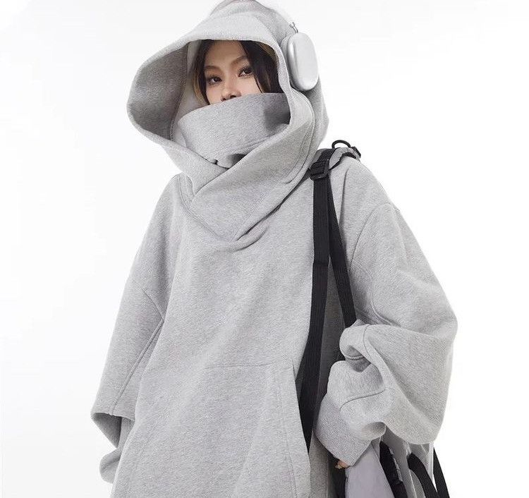 Japanese Brand Streetwear Y2K Unisex Oversized Face Cover Hoodie Size US XXL / EU 58 / 5 - 1 Thumbnail